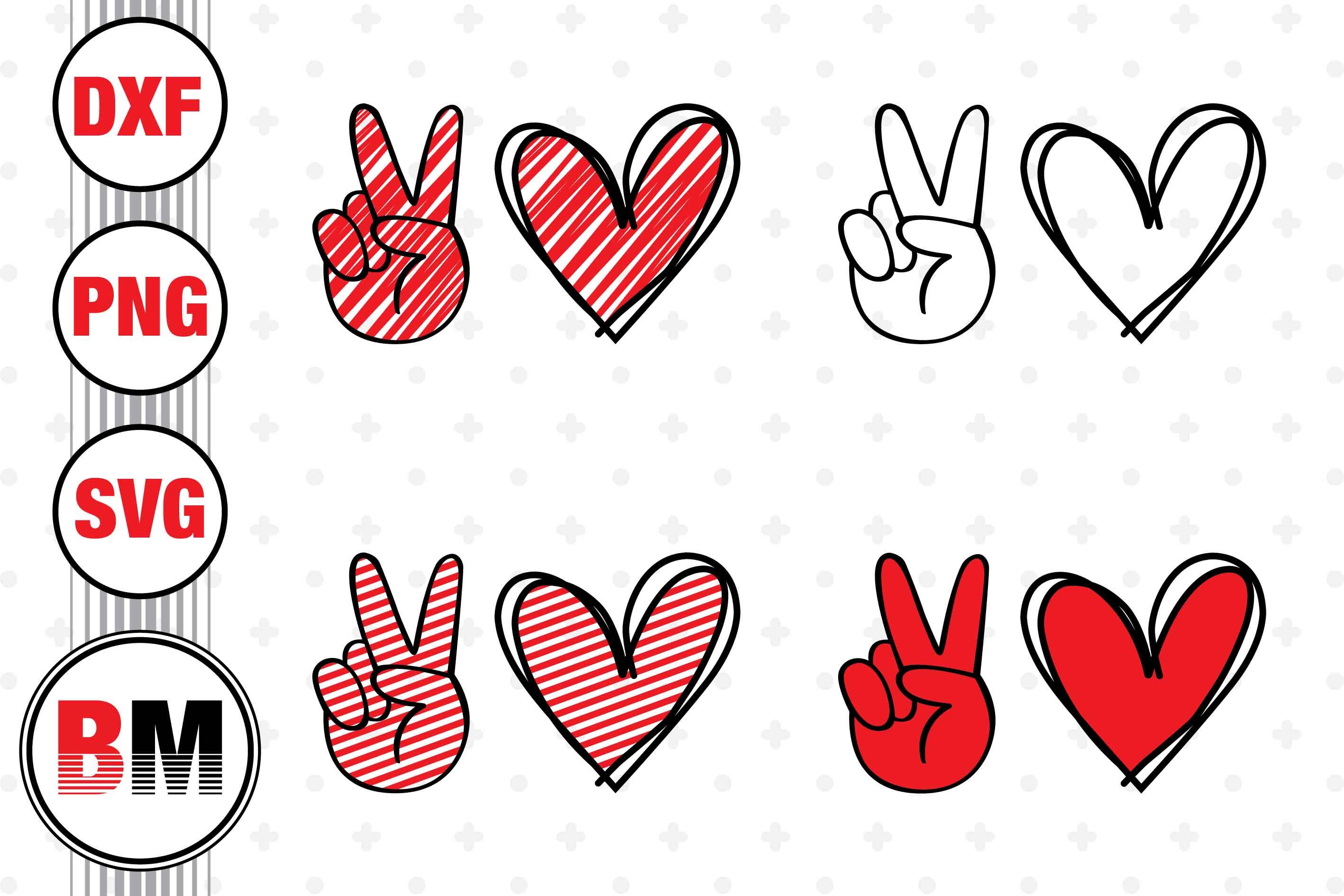 Peace Love SVG, PNG, DXF Files By Bmdesign | TheHungryJPEG.com