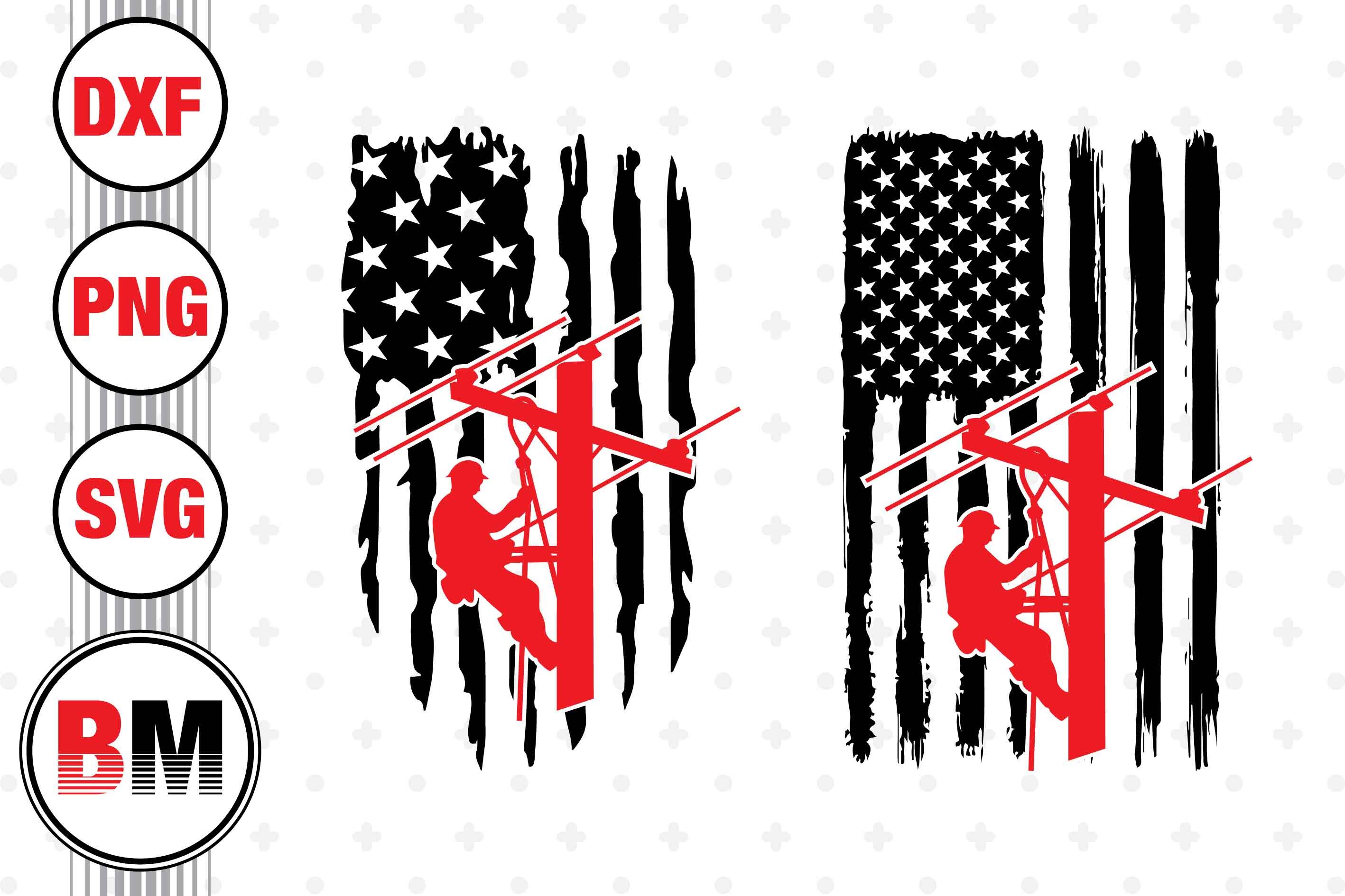 Lineman American Flag SVG, PNG, DXF Files By Bmdesign | TheHungryJPEG