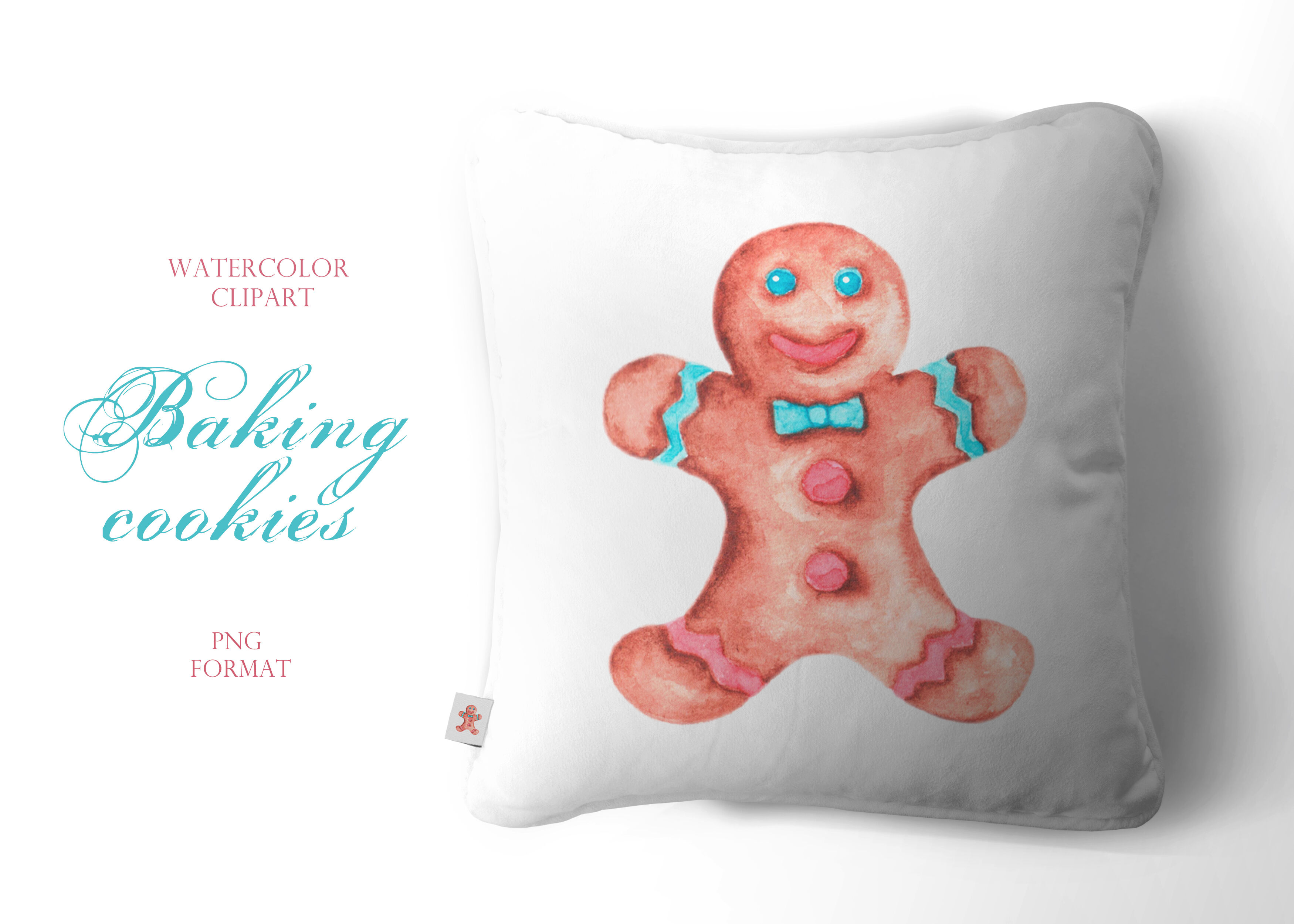 Holiday Baking Illustrations, Christmas Cookies, Watercolor Clipart With  Cookies, Gingerbread Man, Baking Supplies 