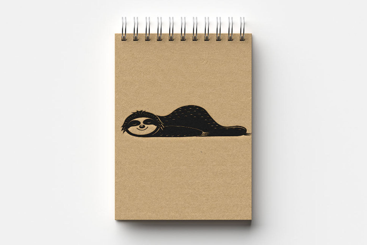 Cute animal sloth does fitness lies resting, SVG format By