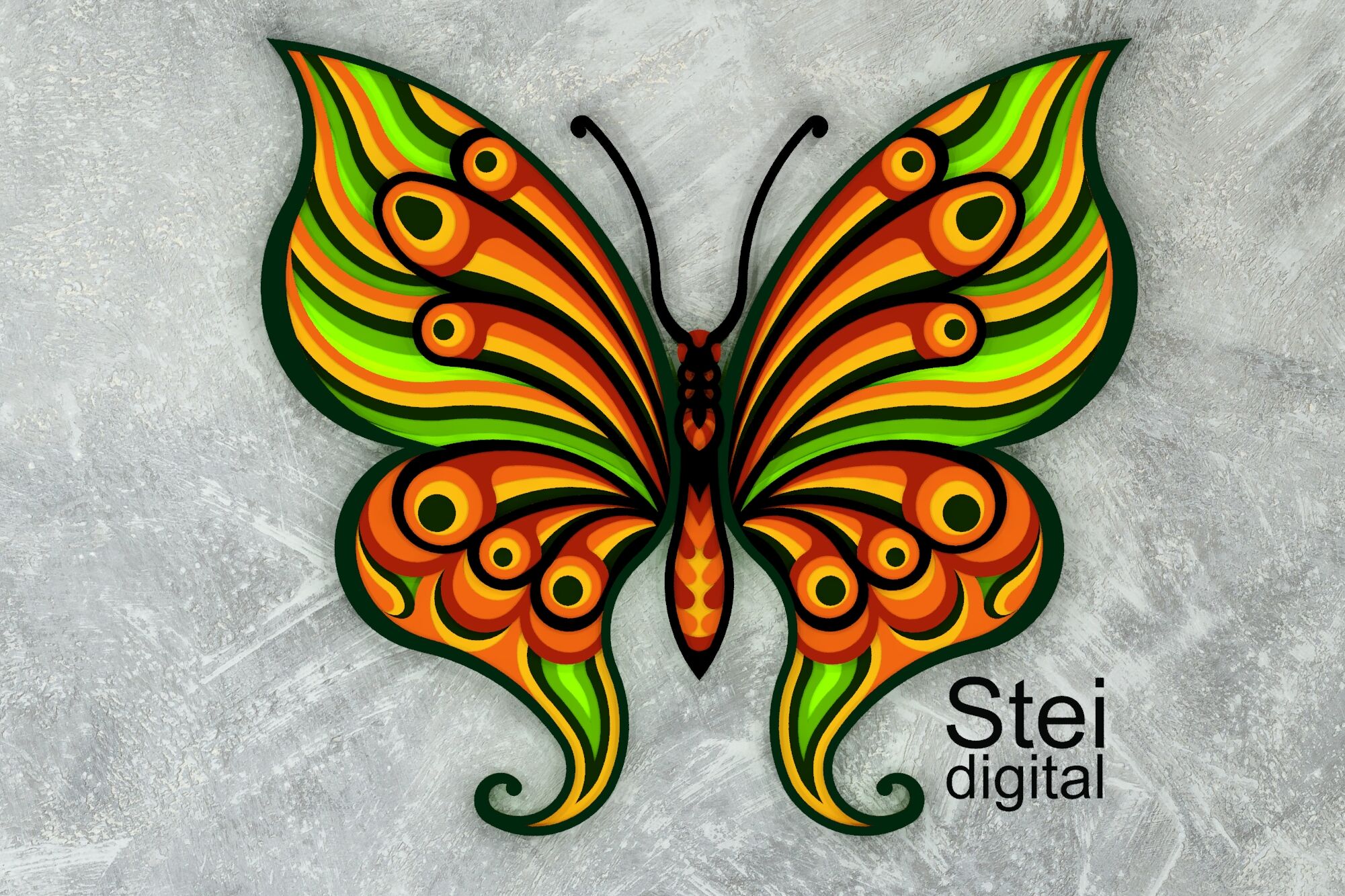Free Butterfly SVG: 3D Butterfly Paper Craft 