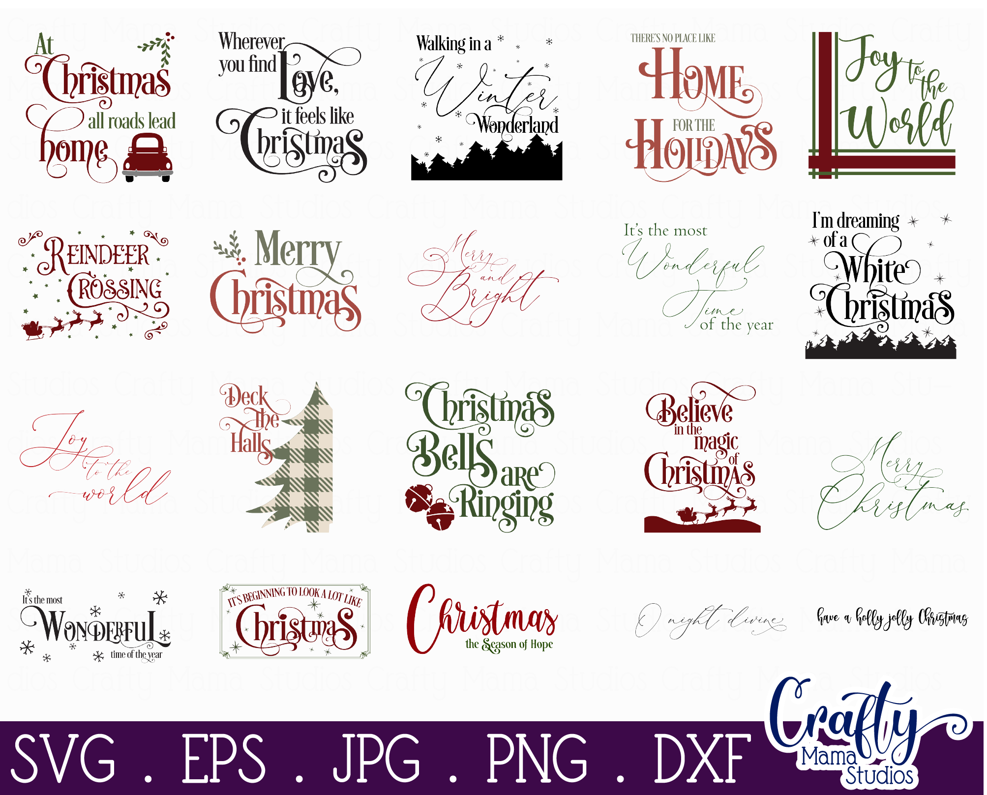 Christmas Svg, Farmhouse Christmas Sign Bundle, Farmhouse #3 By Crafty ...