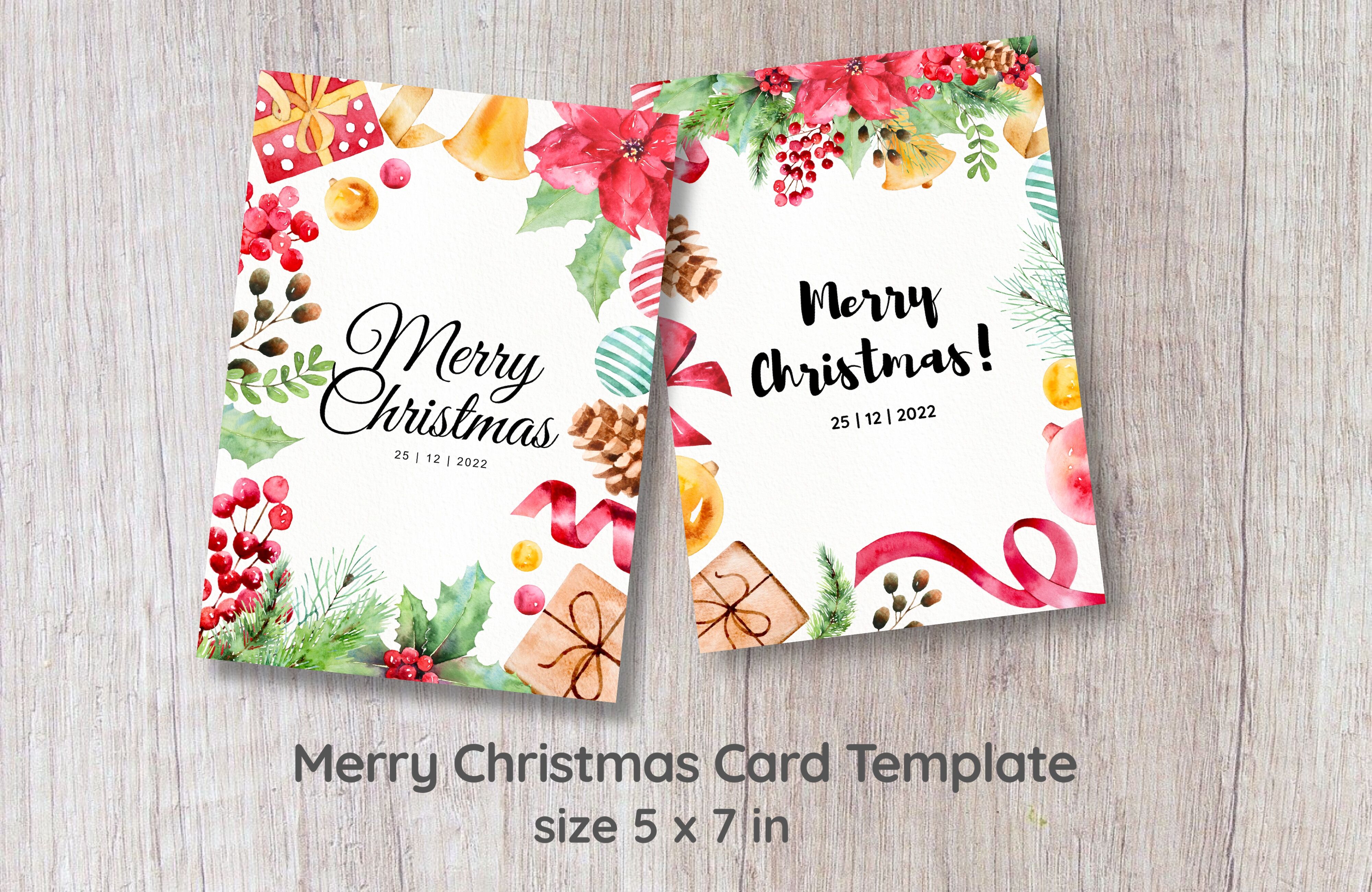 Merry Christmas Watercolor Clip Art By Aekgasit watercolors | TheHungryJPEG
