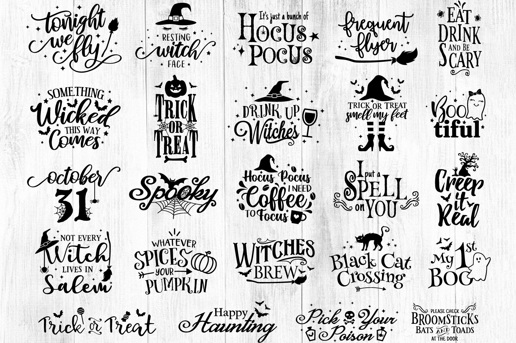 Witch Svg Halloween Quote Svg Halloween Svg Cutting Files Witch Brew Svg Cricut Silhouette A Bunch of Hocus Pocus Svg Dxf Cut Files