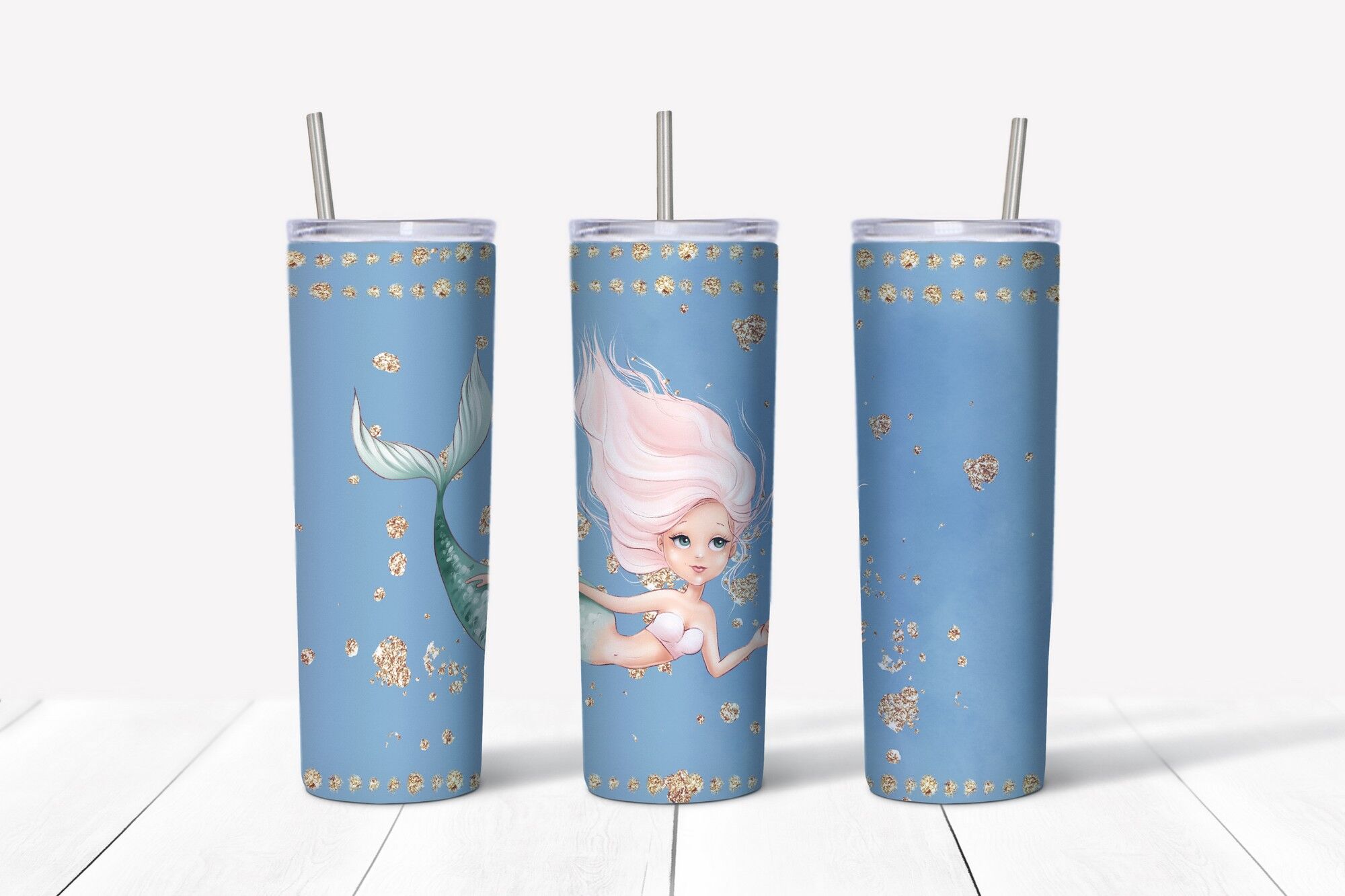 Little Mermaid Tumbler Design, 20 Oz Skinny Tumbler Design, Sublimation  Image, Tumbler Wrap, Little Mermaid Cup, Little Mermaid Sublimation 