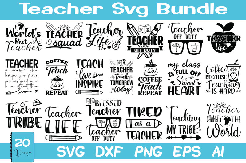 Teacher Quotes SVG Bundle, Teacher Svg By Black Gallery | TheHungryJPEG