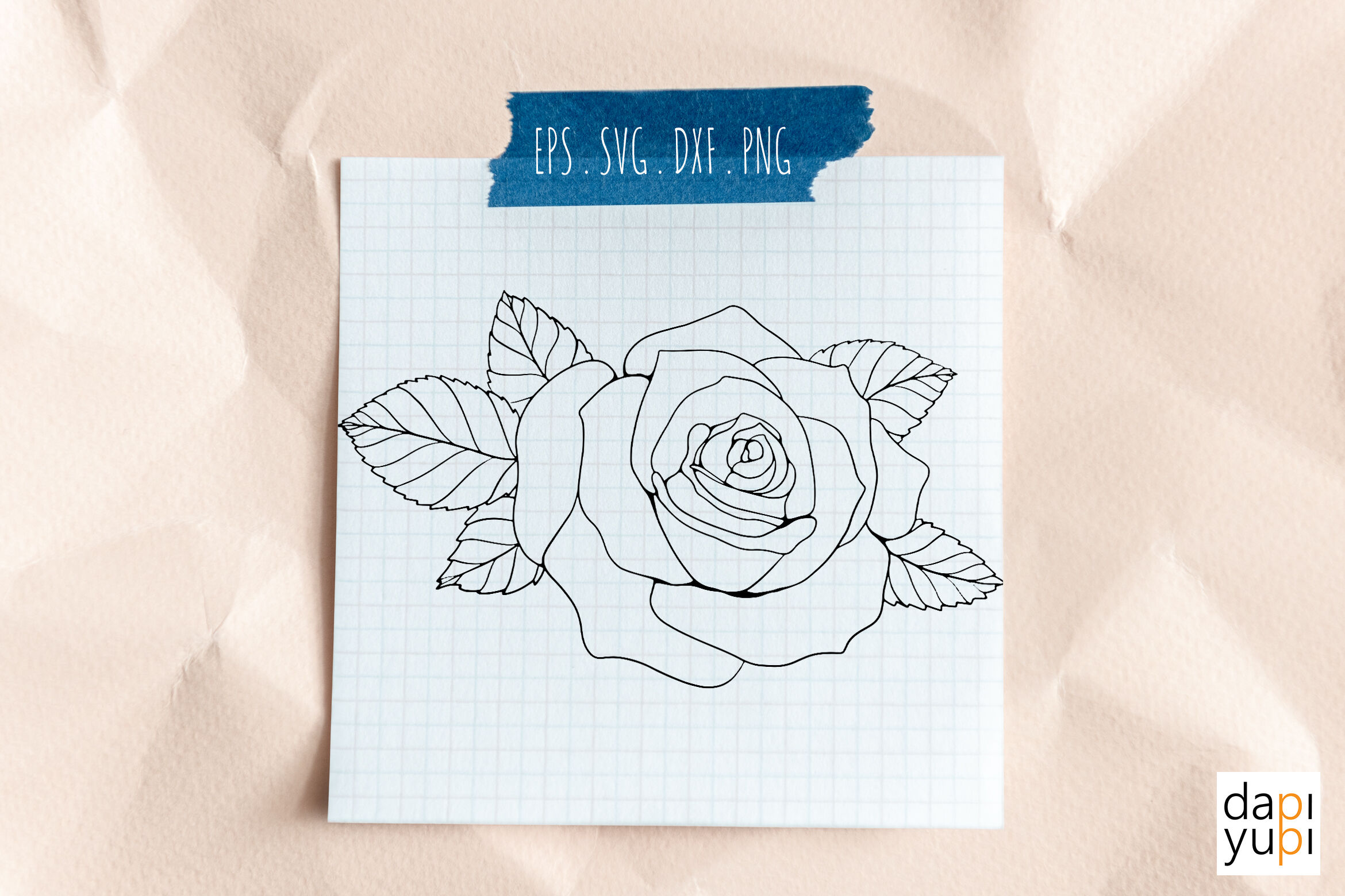 Rose Outline SVG