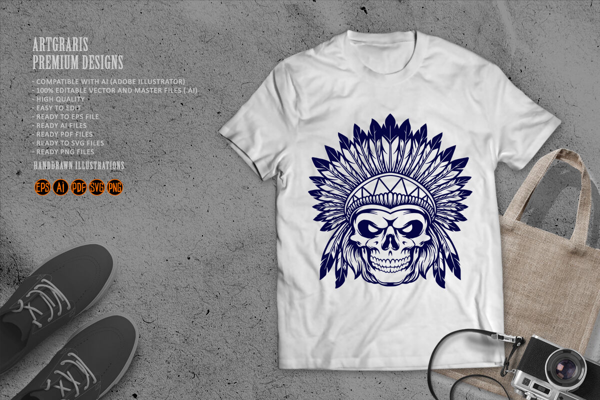 Native american vector t-shirt design - Buy t-shirt designs