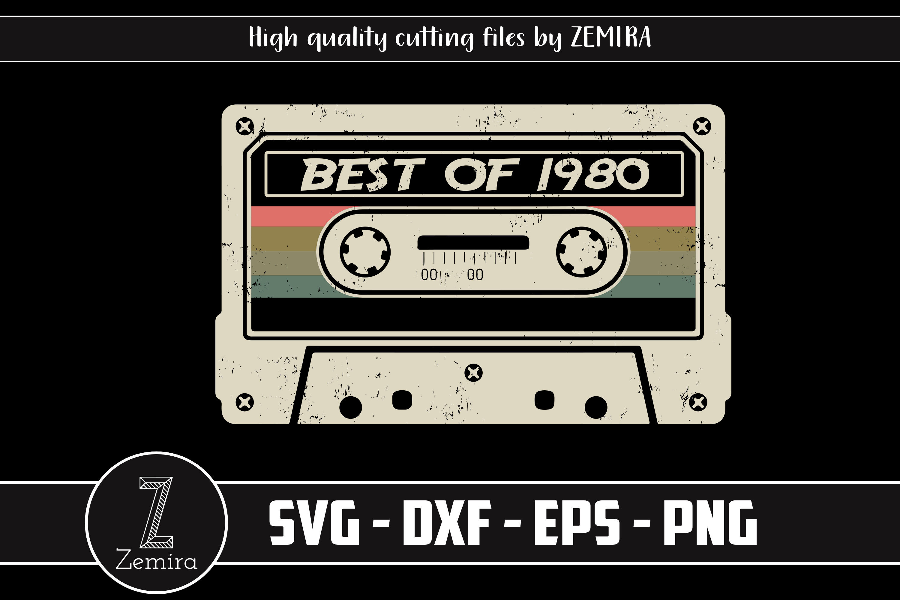 Best Of 1980 40th Birthday Cassette SVG By Zemira | TheHungryJPEG