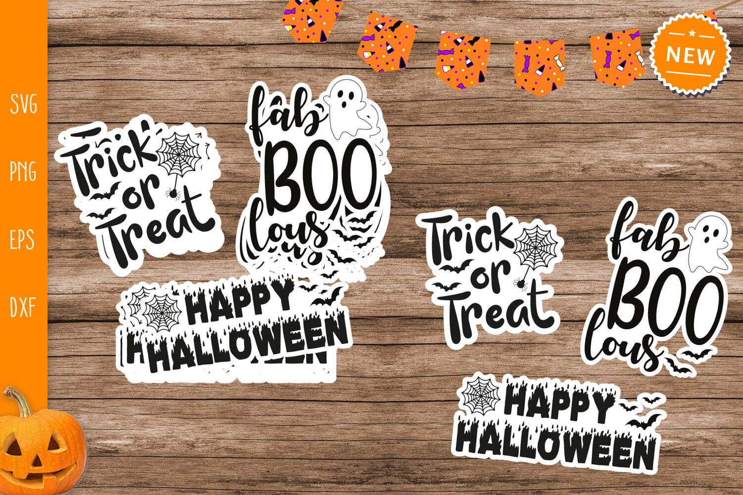 Halloween animals sticker Halloween Stickers Cricut Design