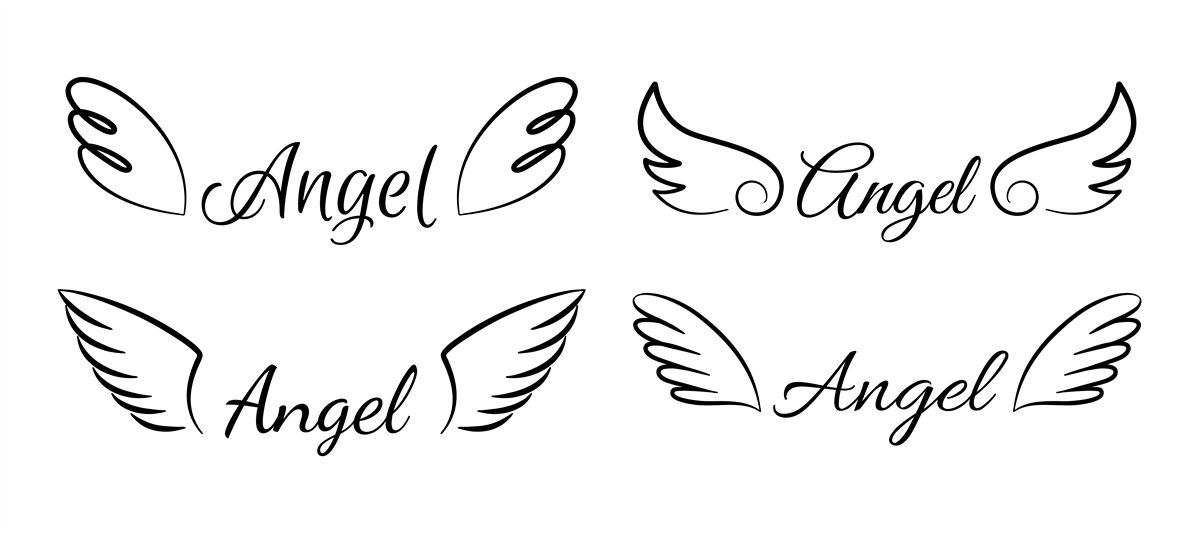 flying angel drawing