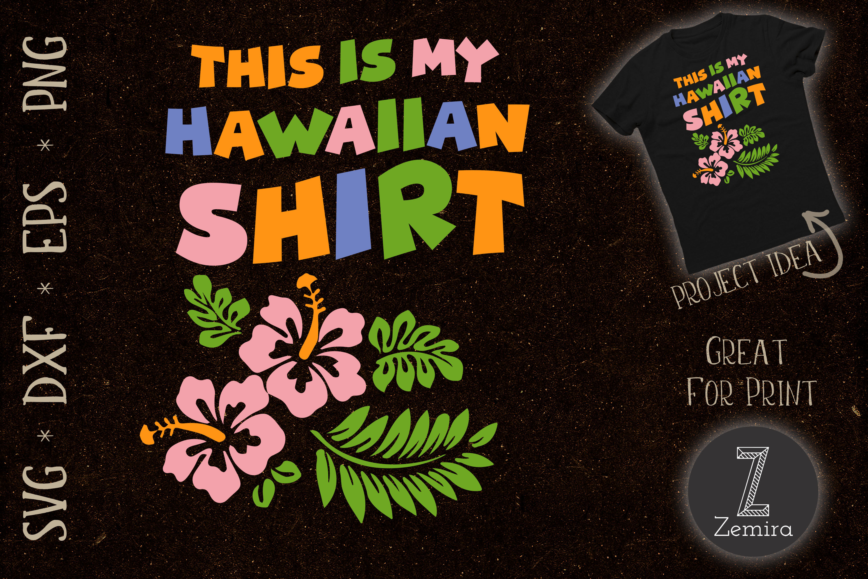 My Hawaiian Shirt Tropical Flower By Zemira | TheHungryJPEG