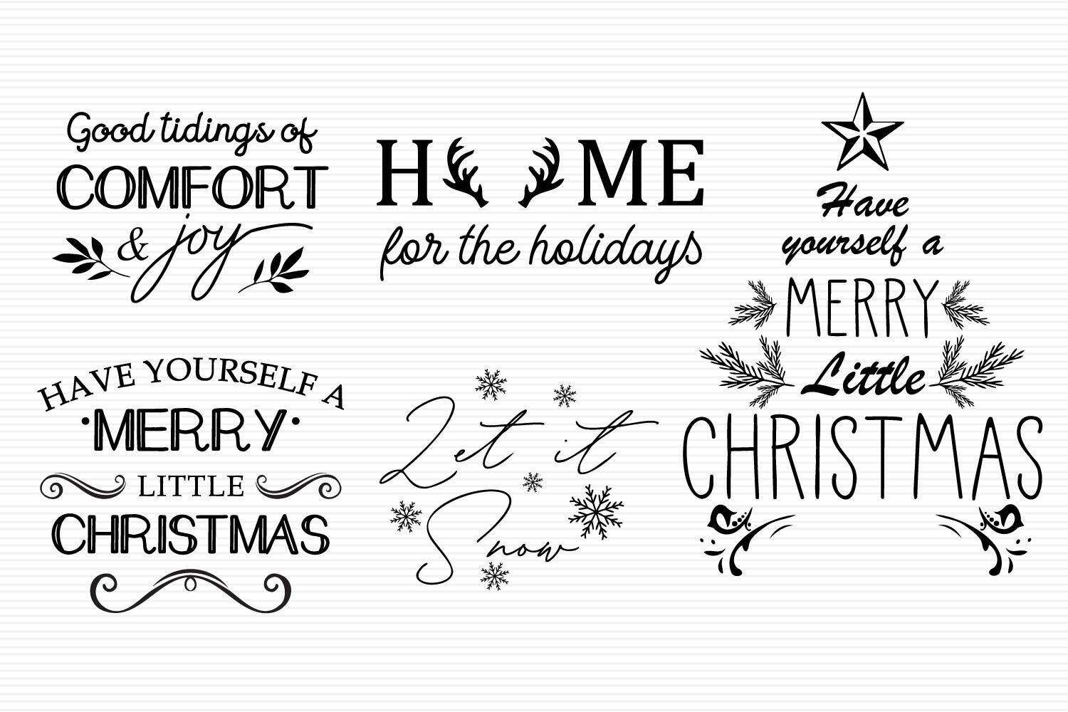 Modern Christmas Typography Art Christmas SVG Printable Christian SVG dxf and more Farmhouse SVG