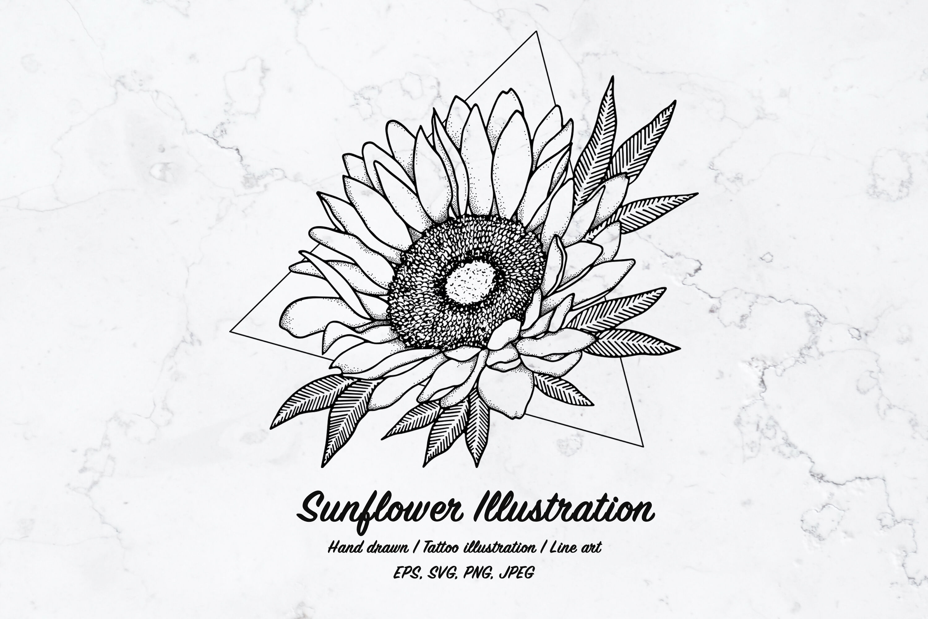 Black and White Sunflower Tattoo PNG Sunflower Tattoo Tattoo Flash Digital  Download,sunflower Tattoo Ideas Tattoo Stencils - Etsy
