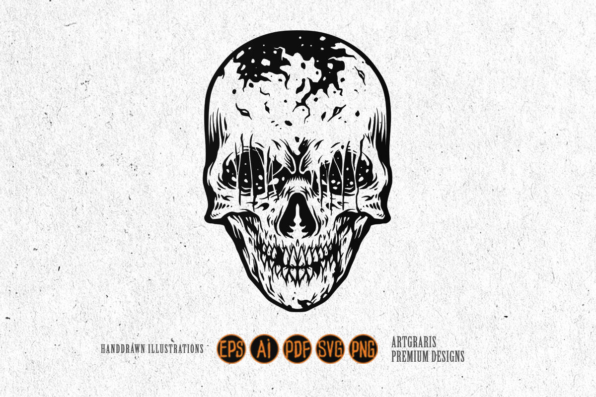 Spooky Season Skull SVG