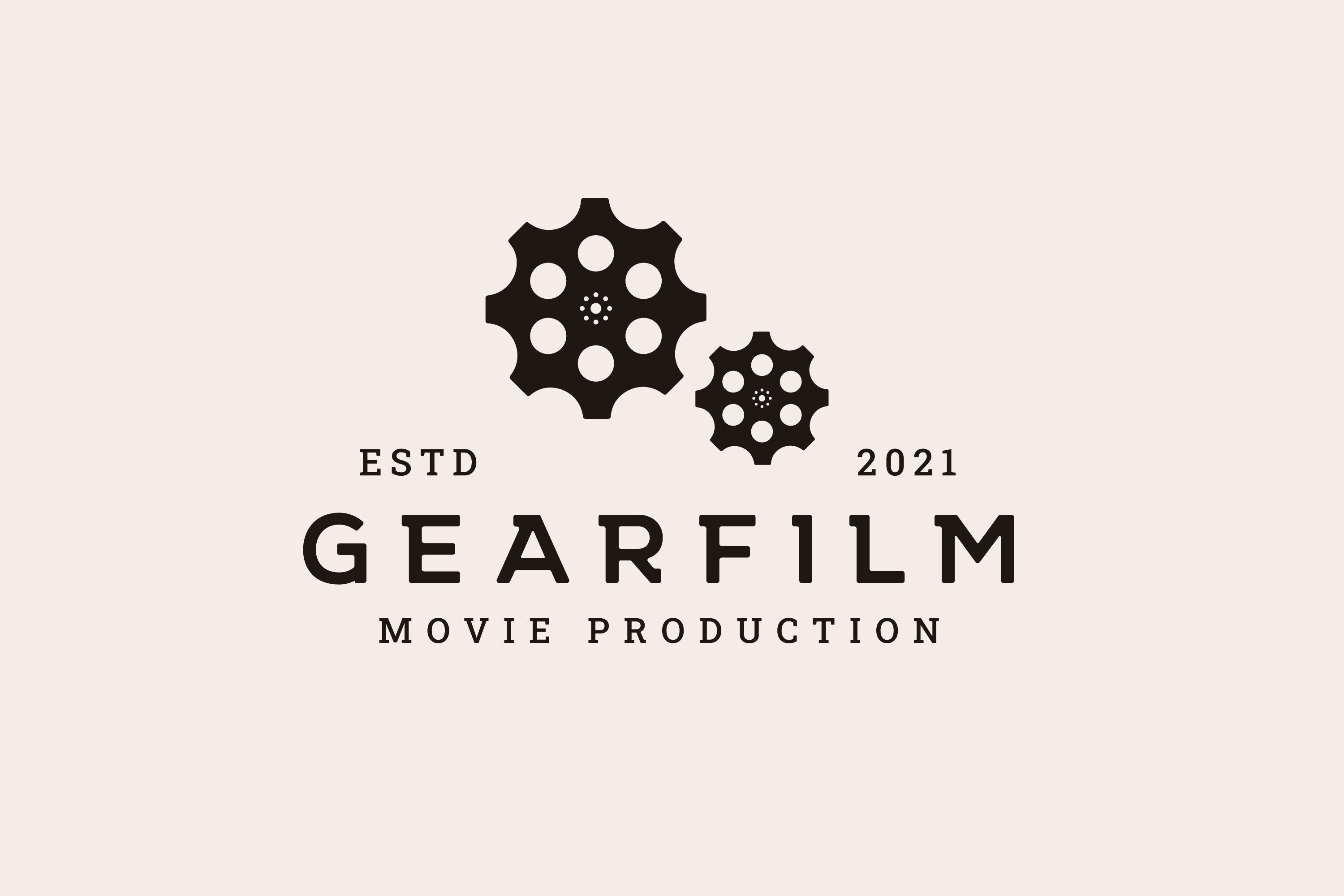 Gears with Film Reel for Movie / Cinema Productions Logo Design By  weasley99