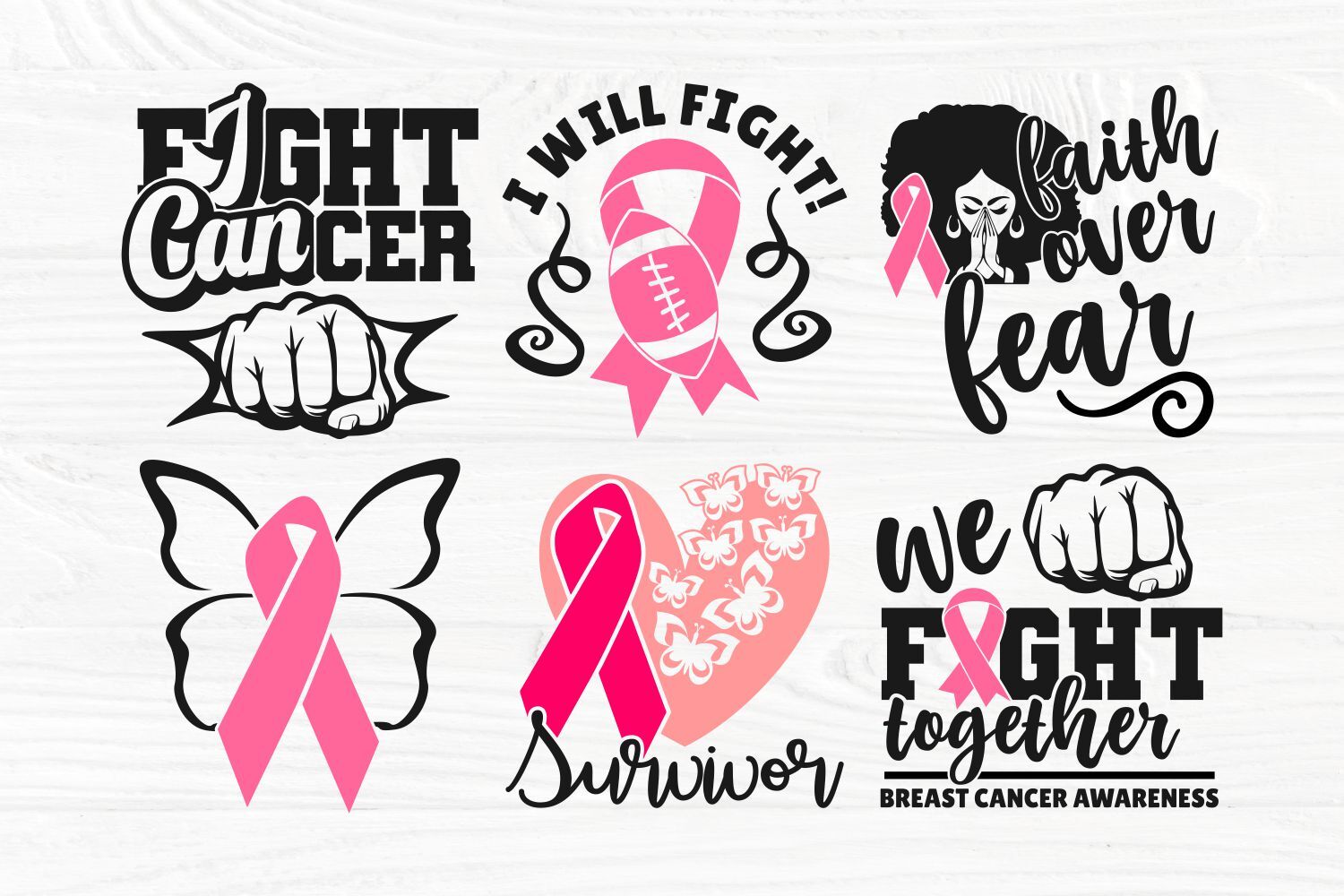 Together We Fight Svg File Cancer Awareness Svg Breastcancer