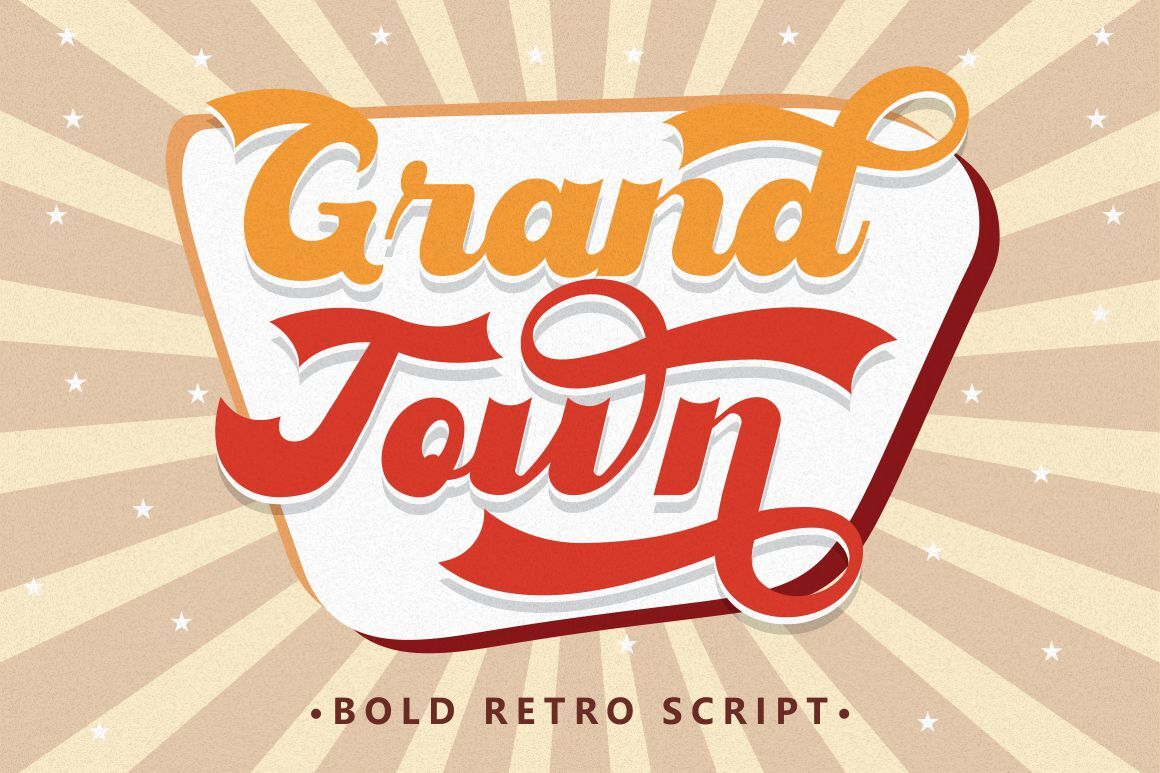 Grandtown - Bold Retro Script By PutraCetol Studio