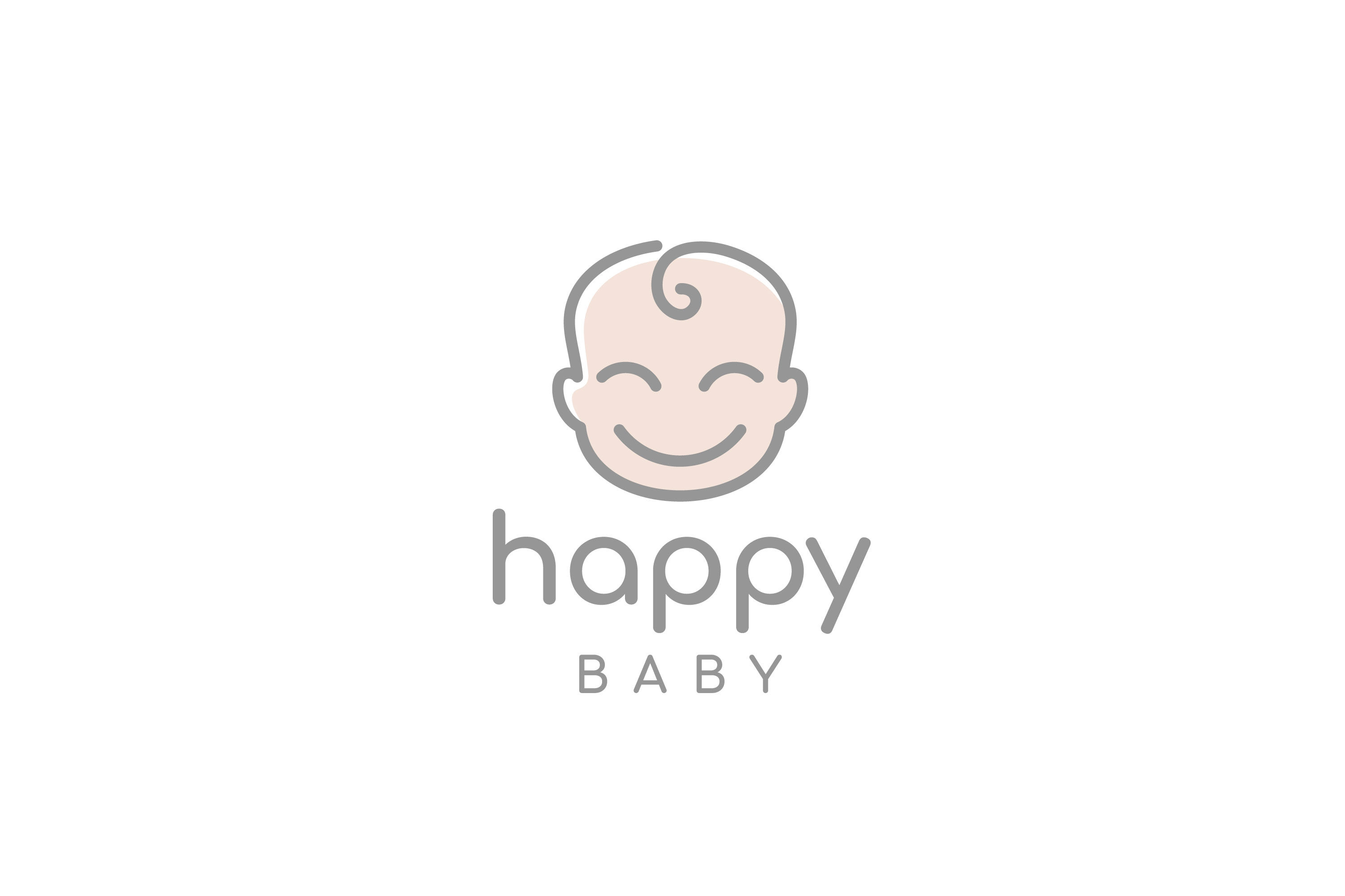 Cute Happy Baby Toddler Babies Logo Design By weasley99 | TheHungryJPEG