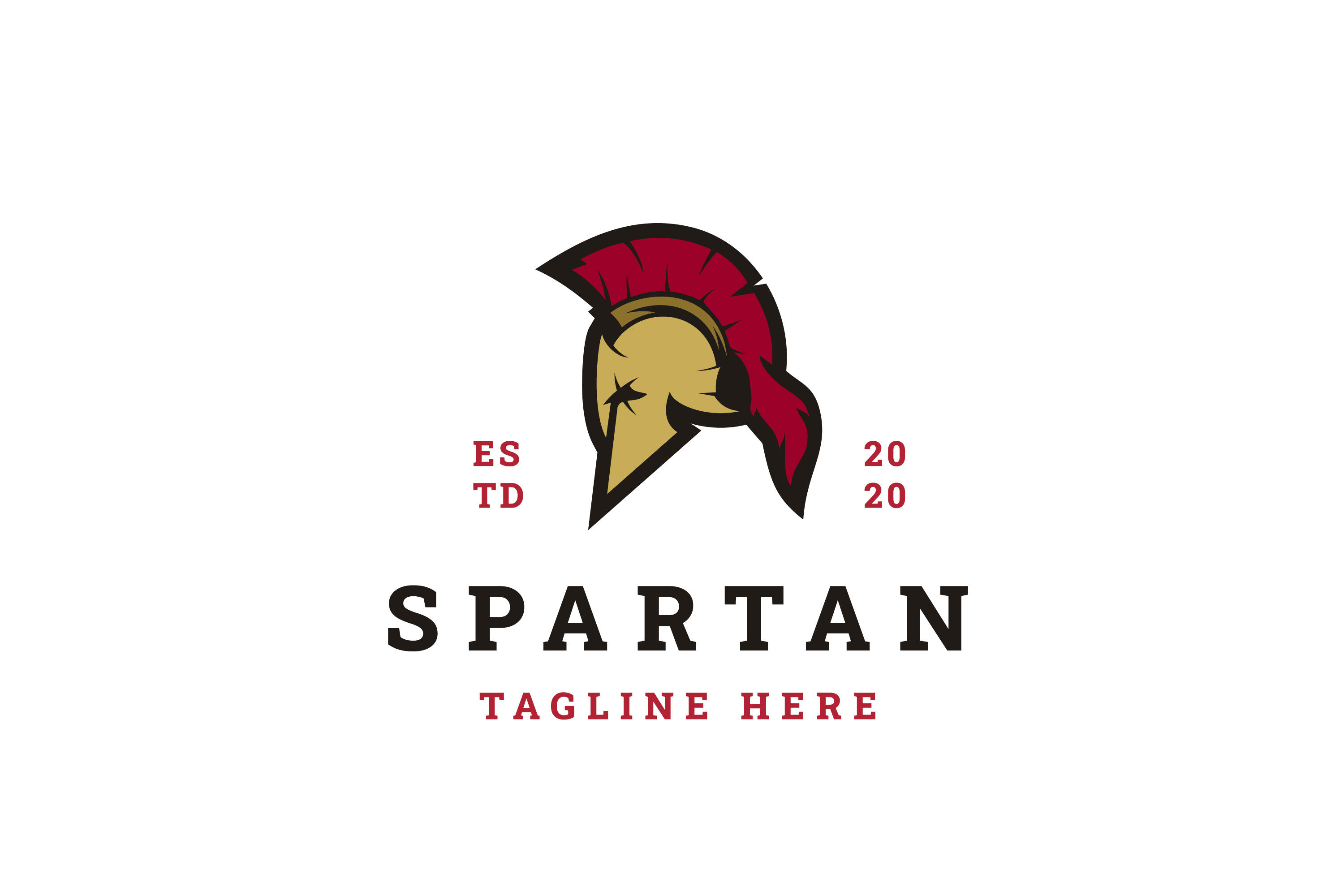 Vintage Spartan Sparta Logo, Spartan Helmet Logo Design By