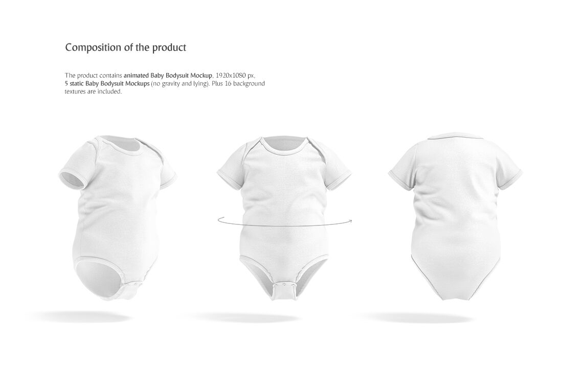 Baby Bodysuit Animated Mockup By rebrandy | TheHungryJPEG