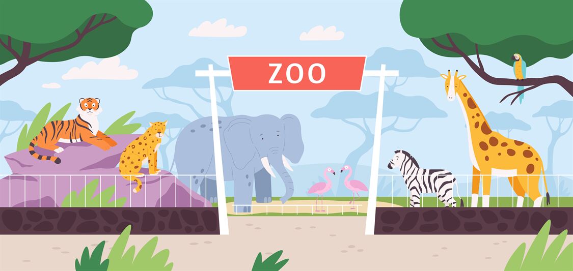 zoo entrance cartoon