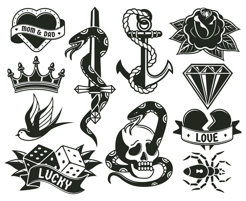 vintage tattoo signs