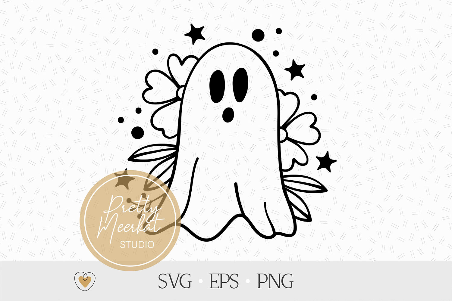 Cute ghost svg, Floral ghost svg, Kids Halloween svg By Pretty Meerkat