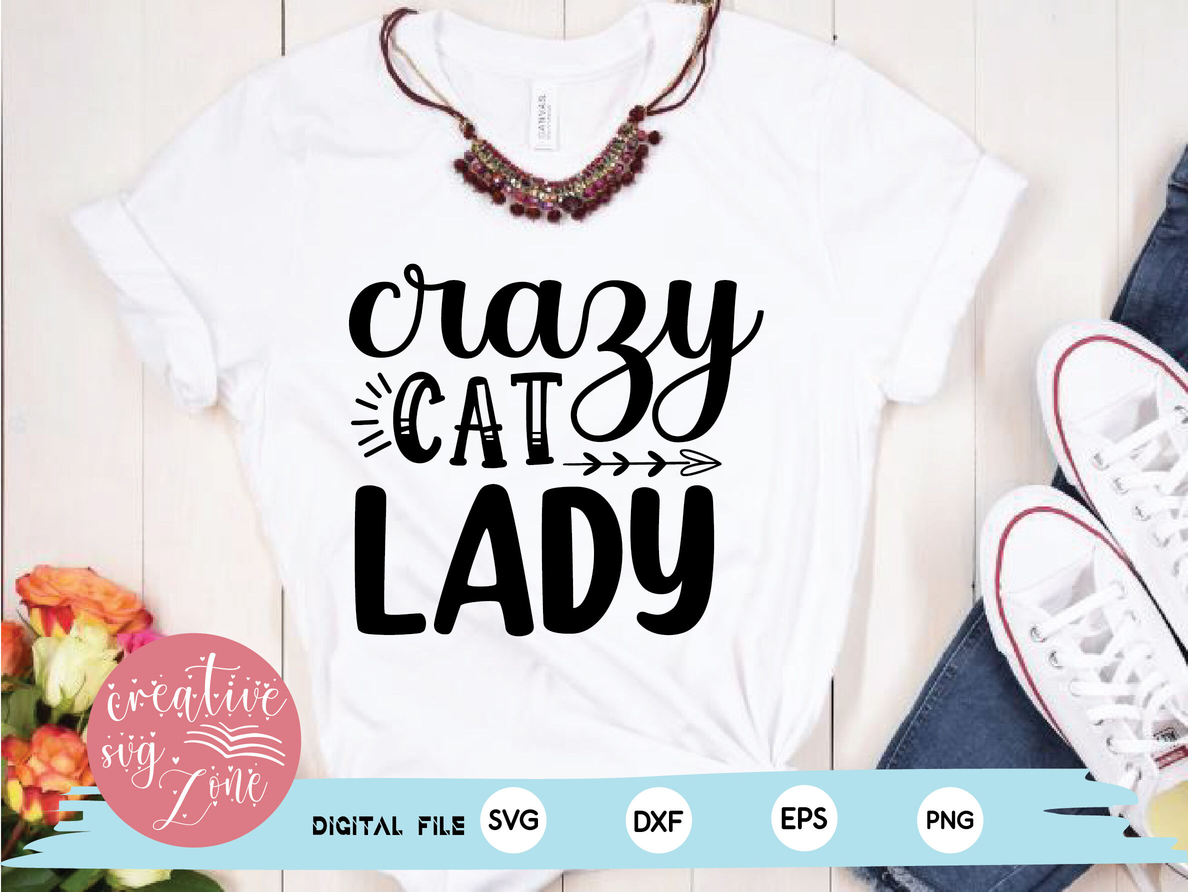 crazy cat lady svg By creativesvgzone | TheHungryJPEG