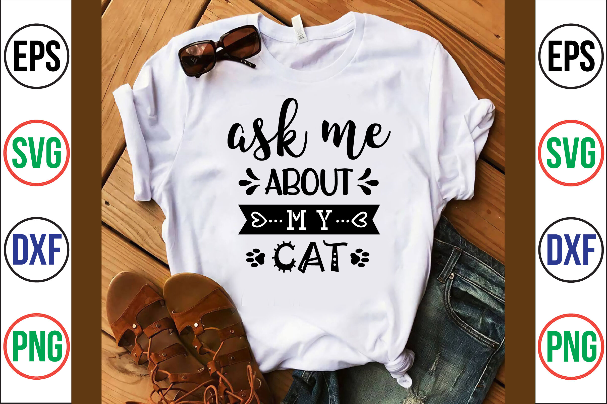 ask me about my cat svg cut file By orpitabd | TheHungryJPEG