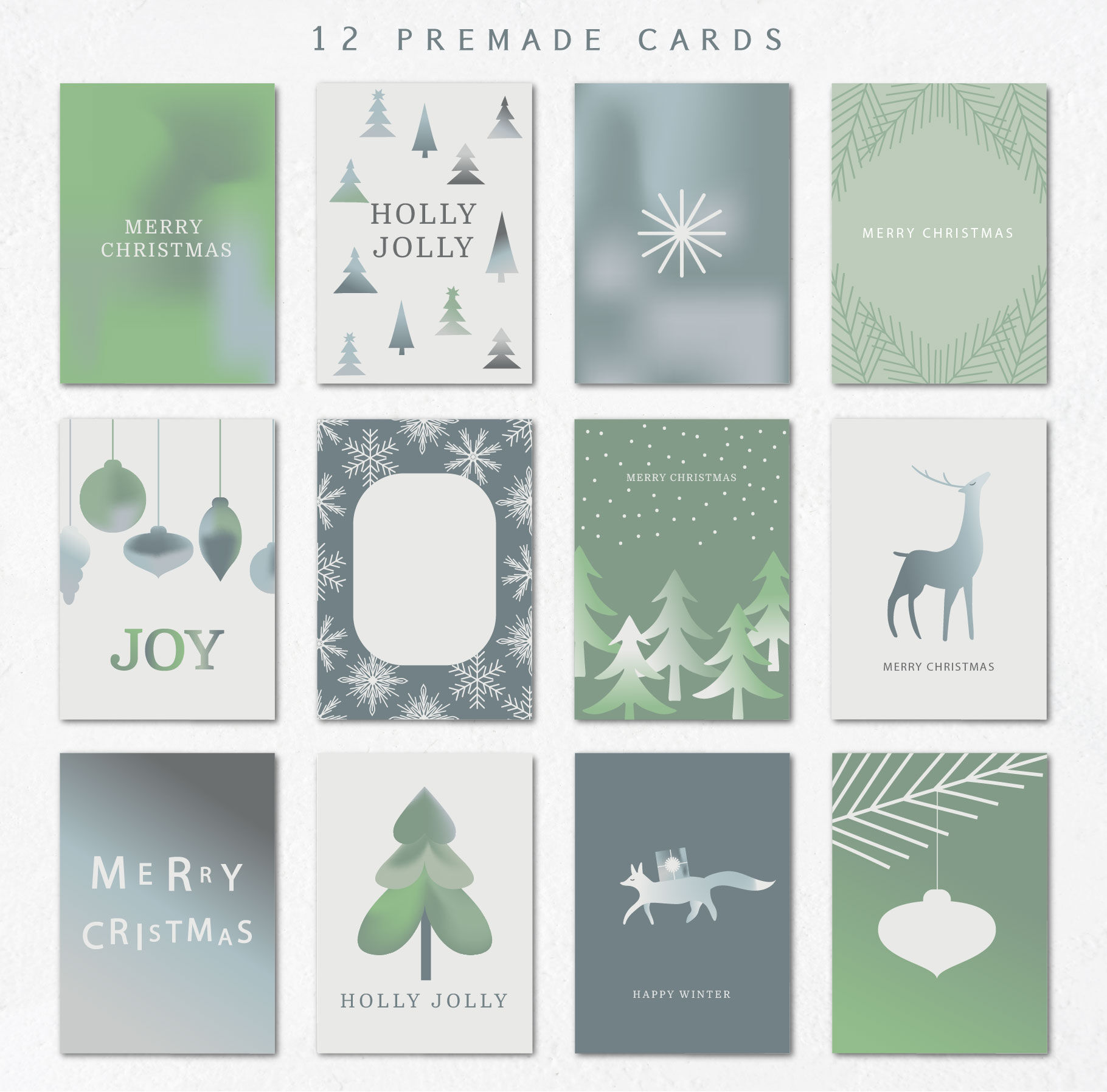 GRADIENT Christmas collection By Miraclesshop | TheHungryJPEG