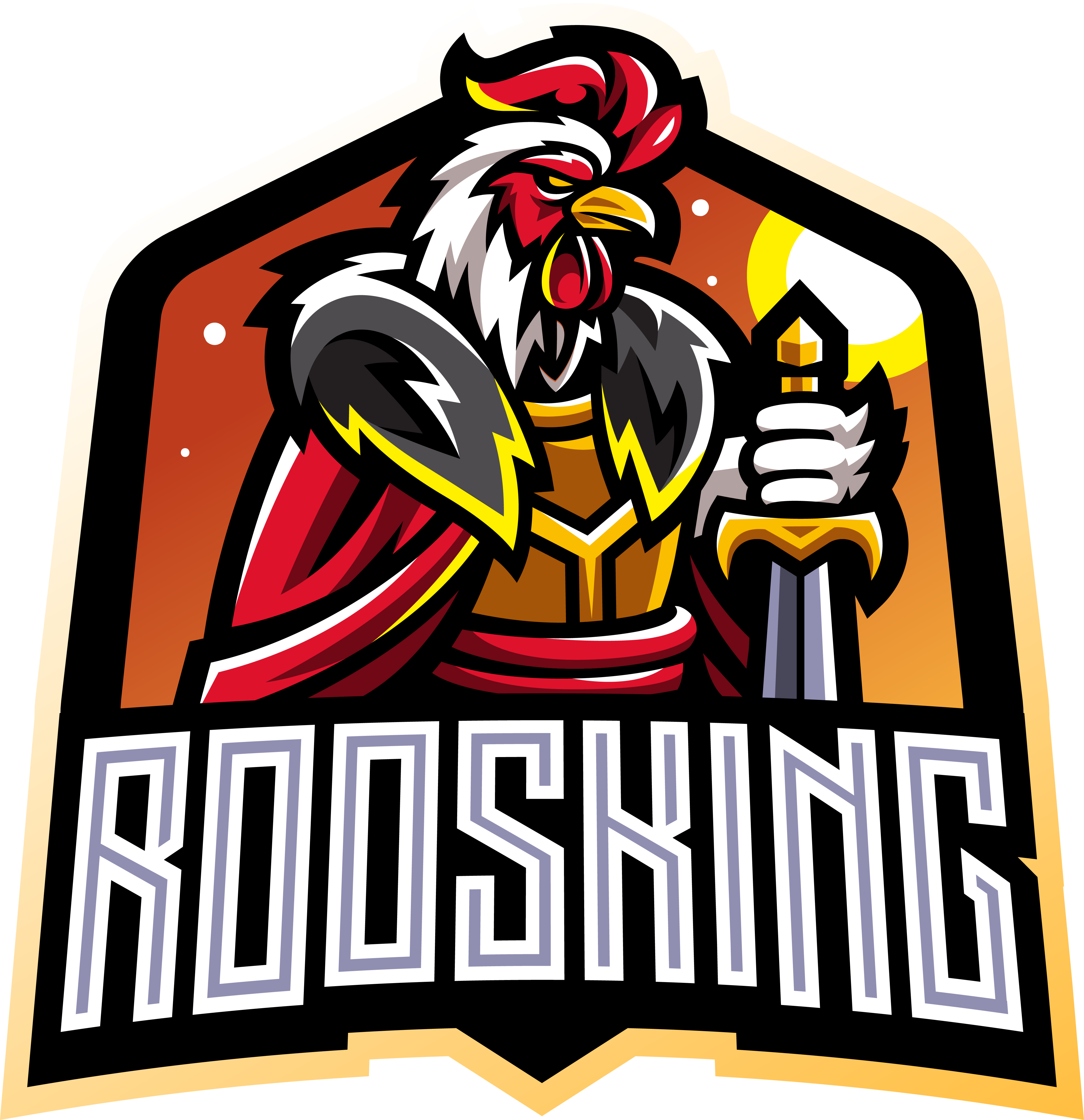 Rooster King Esport Mascot Logo Design By Visink Thehungryjpeg