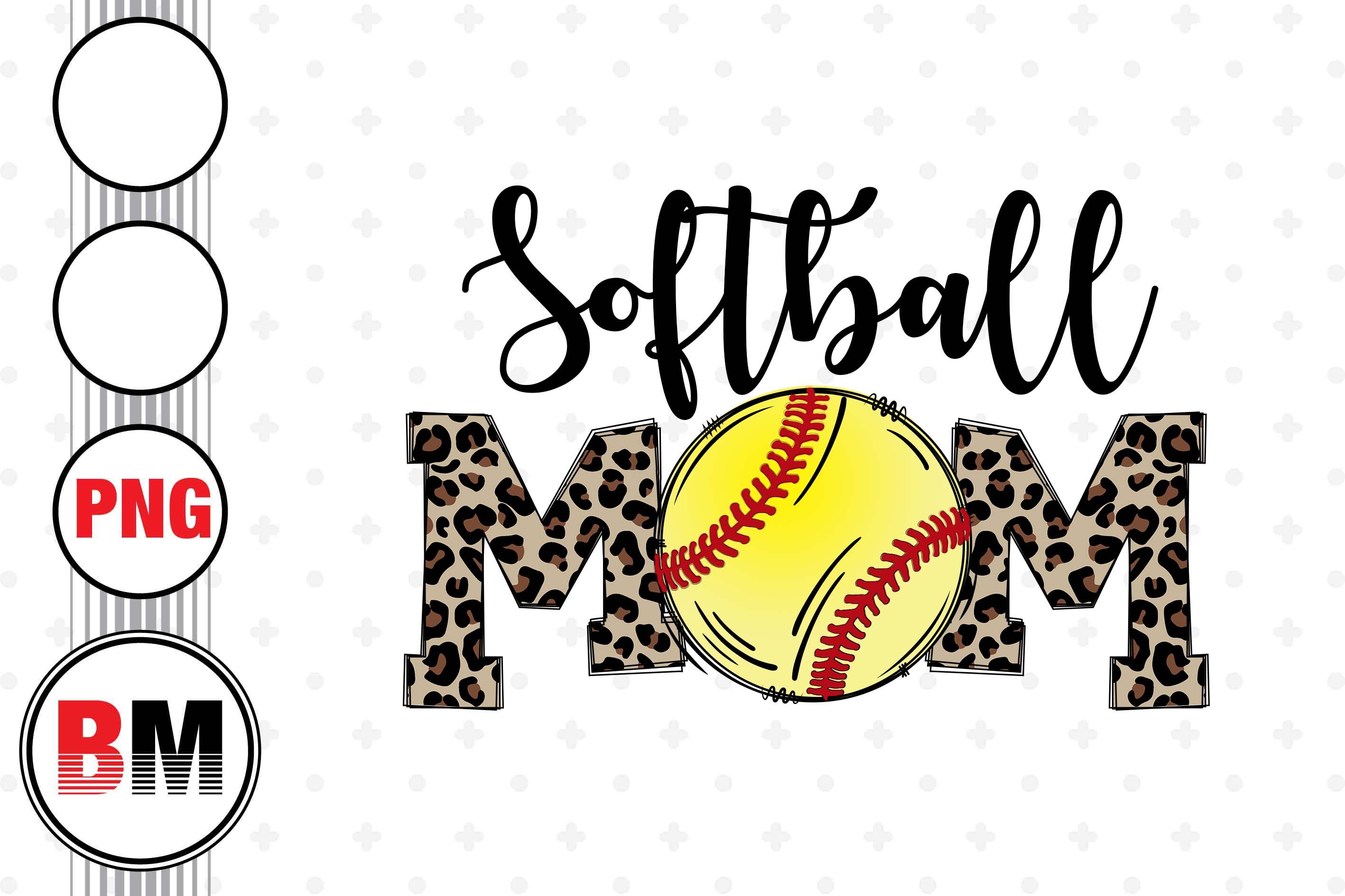 Softball Mom Distressed Leopard PNG Files By Bmdesign | TheHungryJPEG