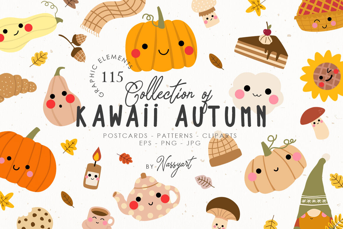 Premium Vector  Seamless pattern with cozy autumn elements.