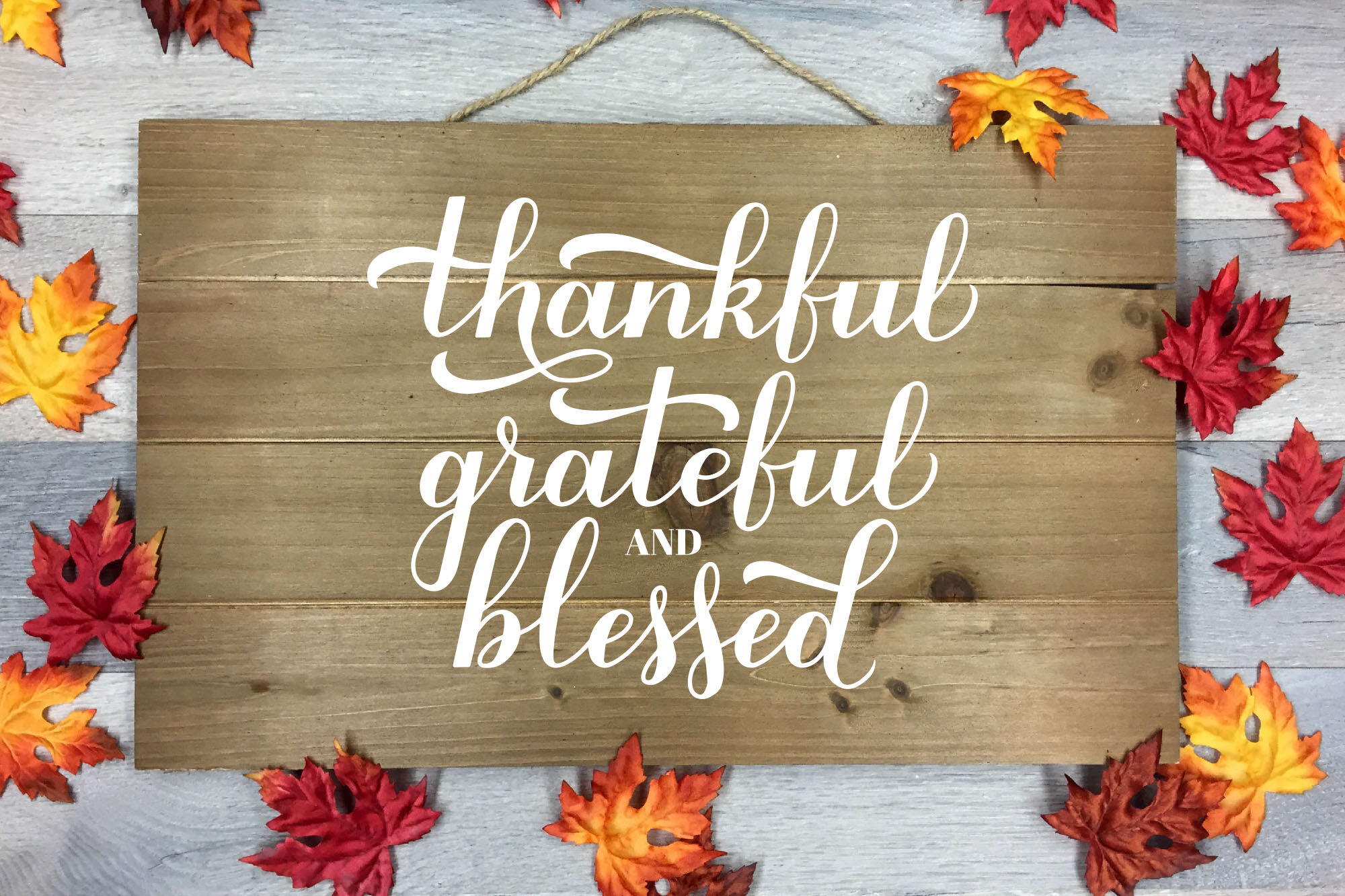 Thankful Grateful Blessed calligraphy. Thanksgiving quote SVG By ...