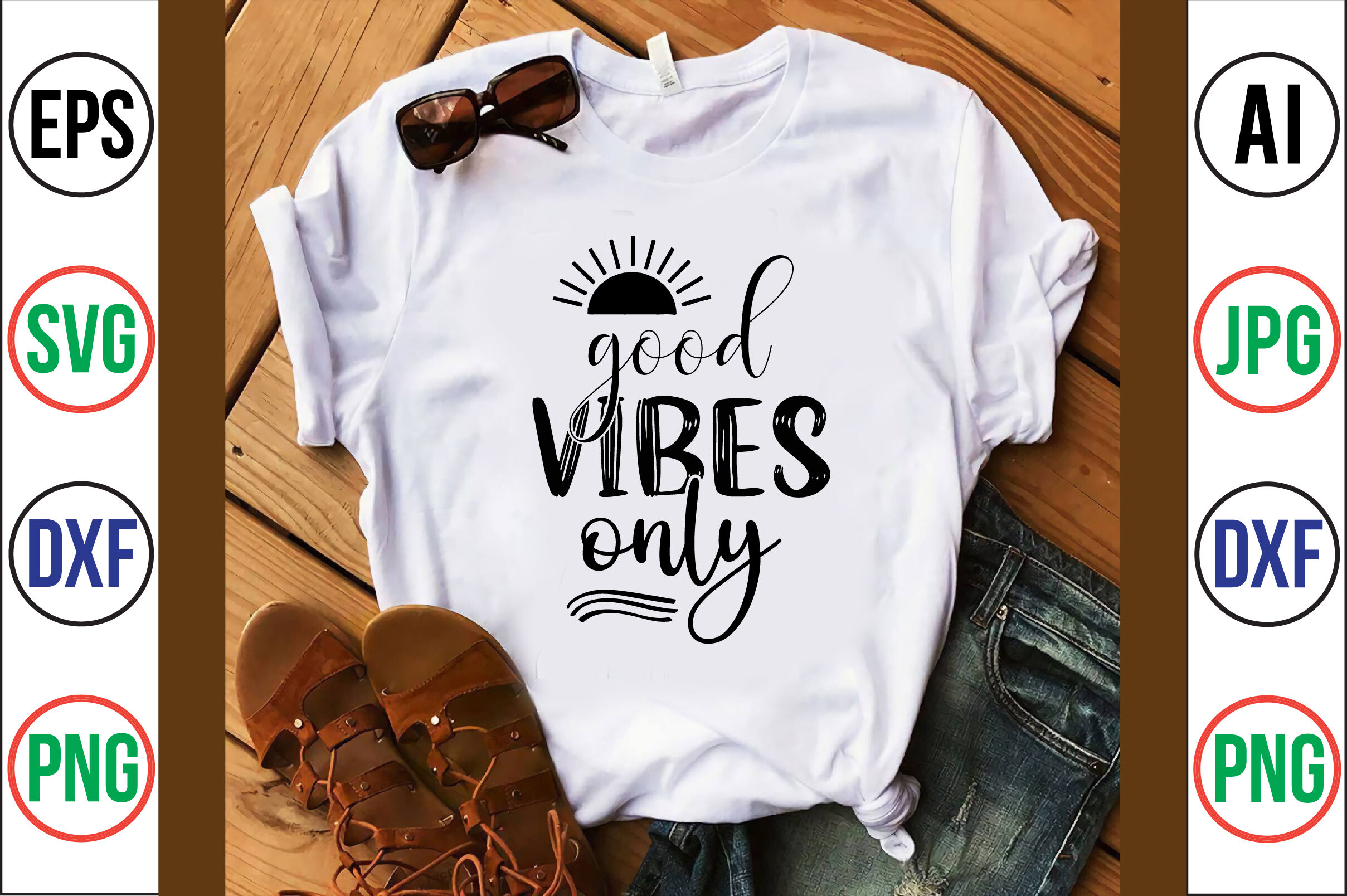 Good vibes only SVG By spoonyprint | TheHungryJPEG