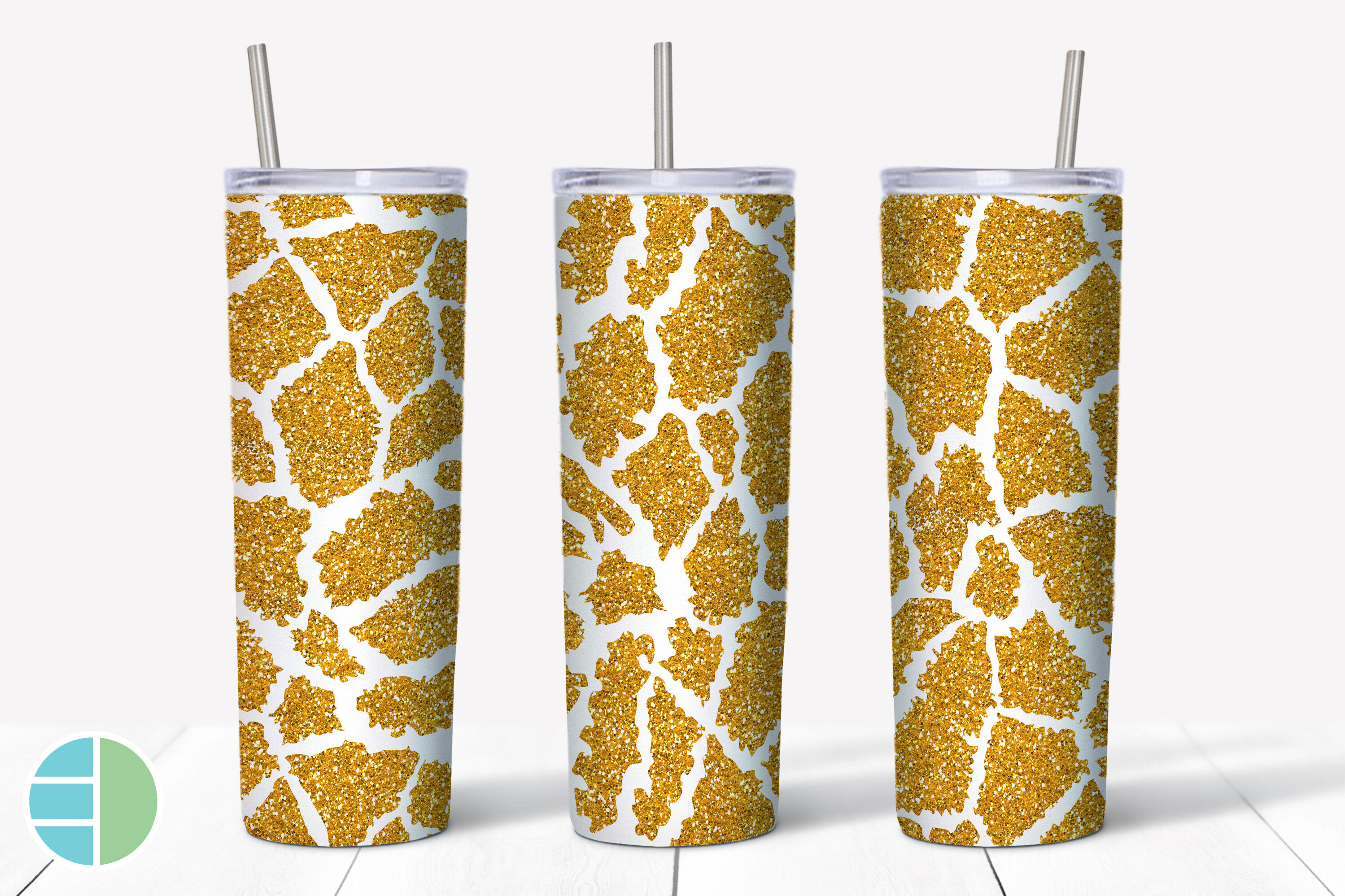 Giraffe Tumbler - Giraffe Print Skinny Tumbler Sublimation Bundle