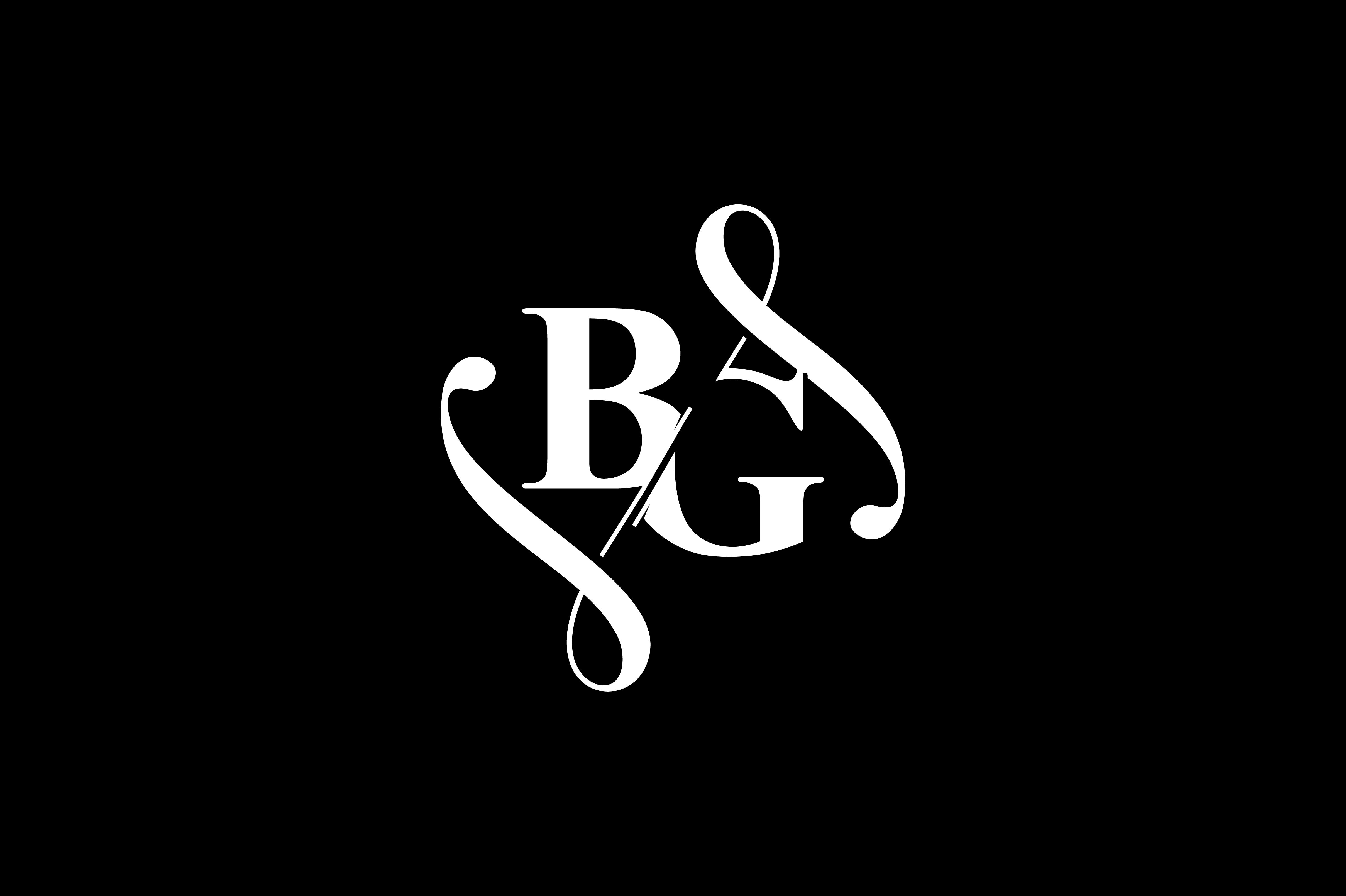 BG Monogram logo Design V6 By Vectorseller | TheHungryJPEG