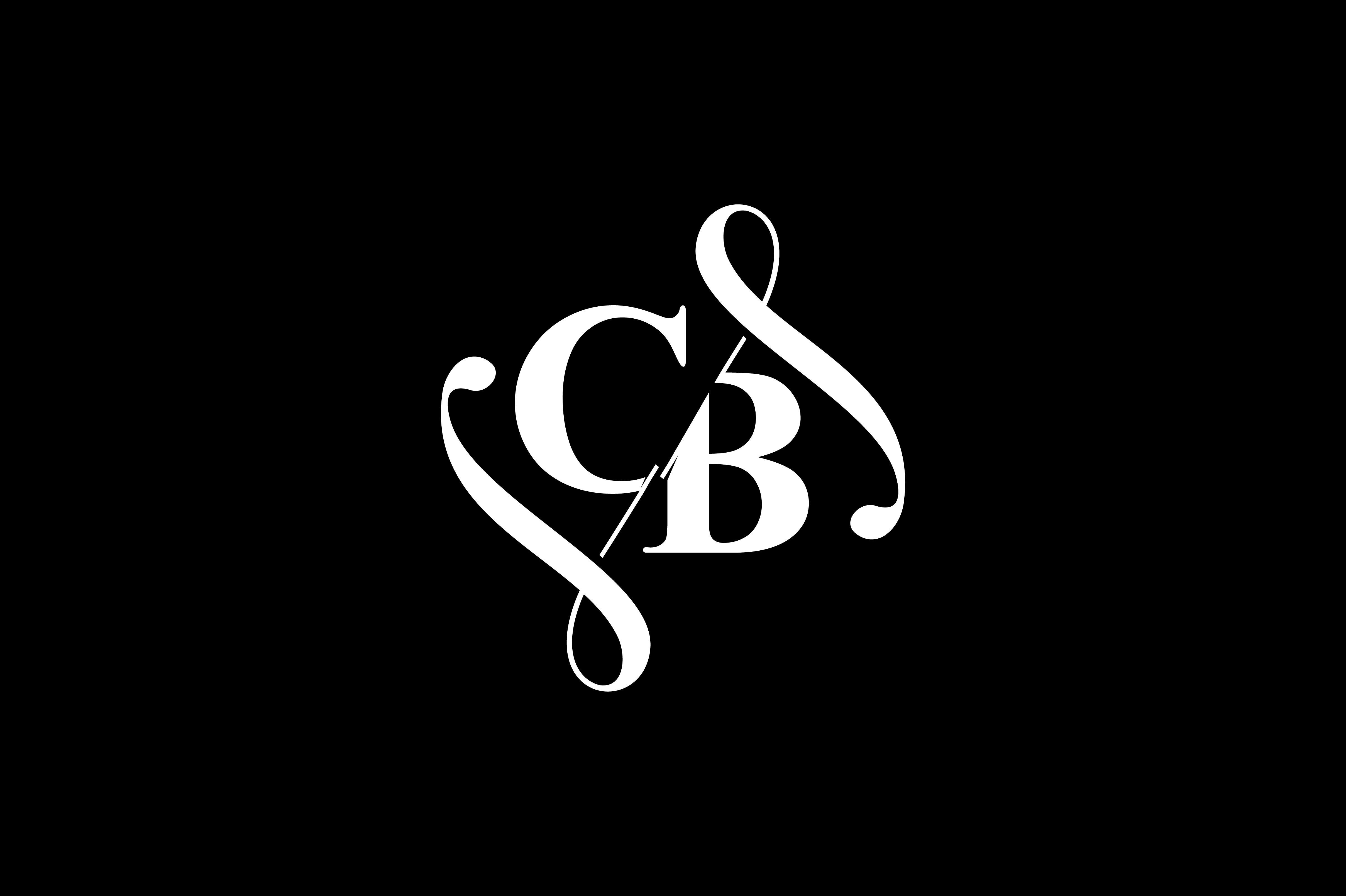 CB Monogram logo Design V6 By Vectorseller | TheHungryJPEG.com
