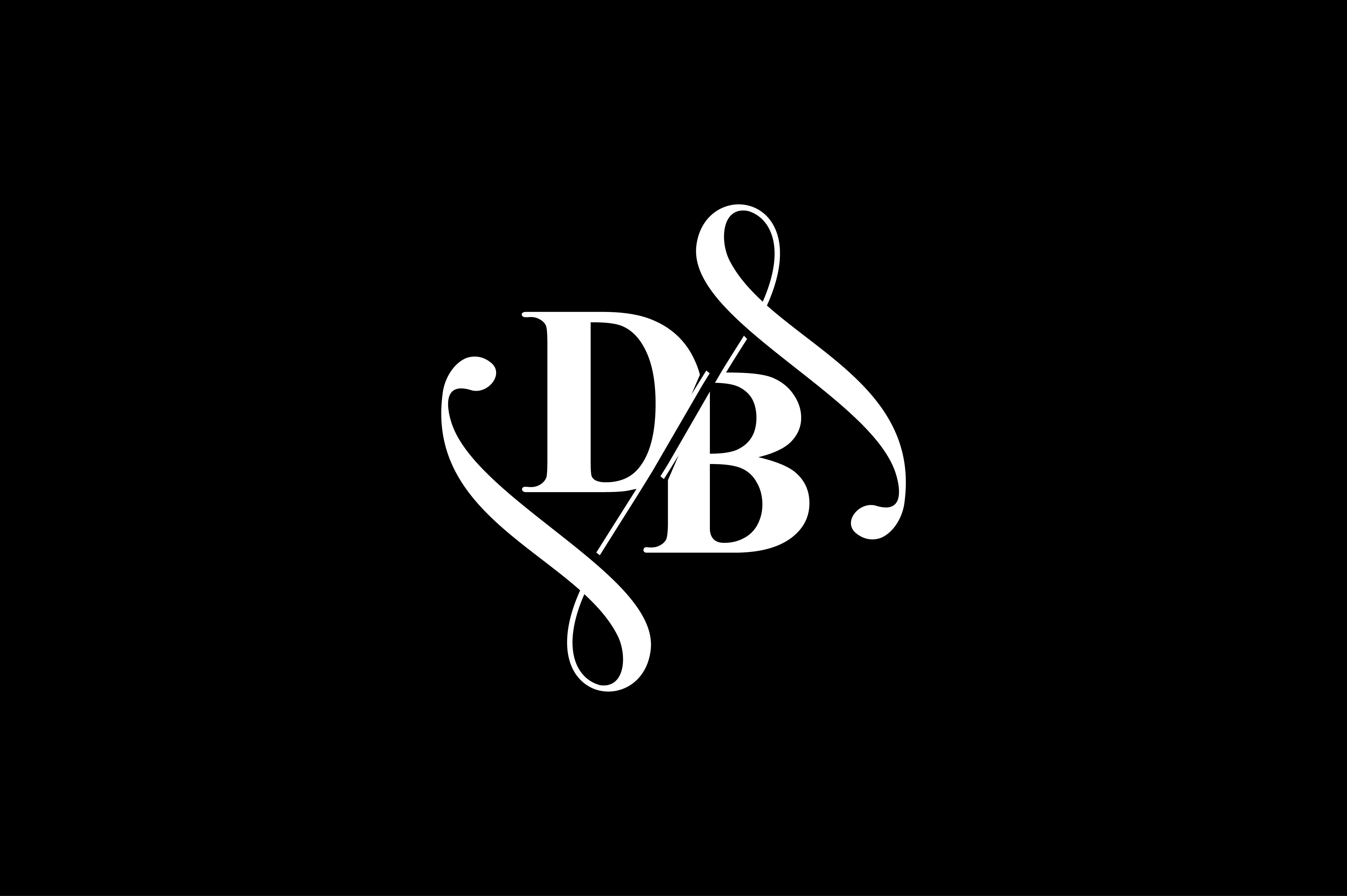 DB Monogram logo Design V6 By Vectorseller | TheHungryJPEG
