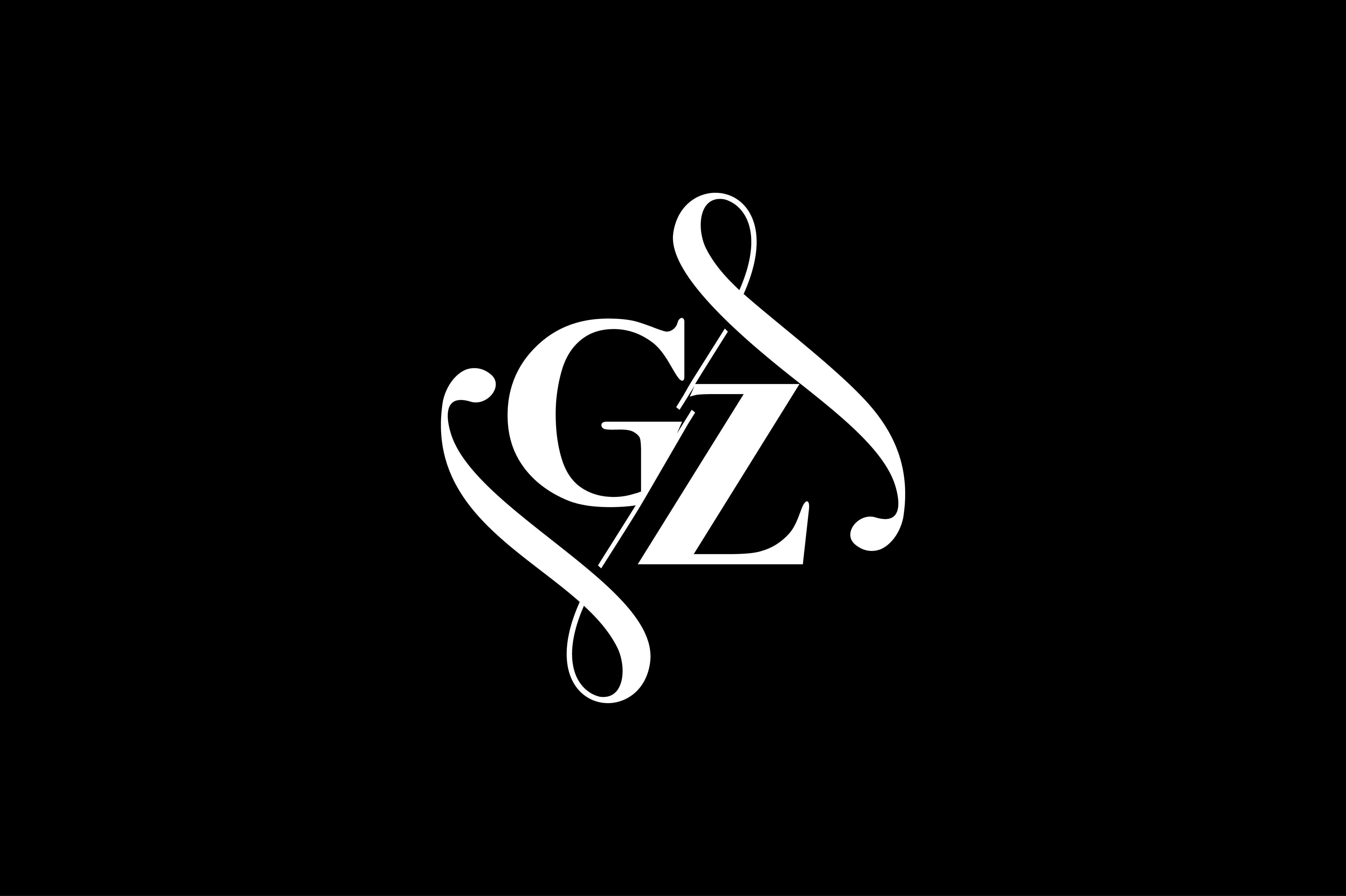 gz logo monogram shield shape with crown design template Stock Vector |  Adobe Stock