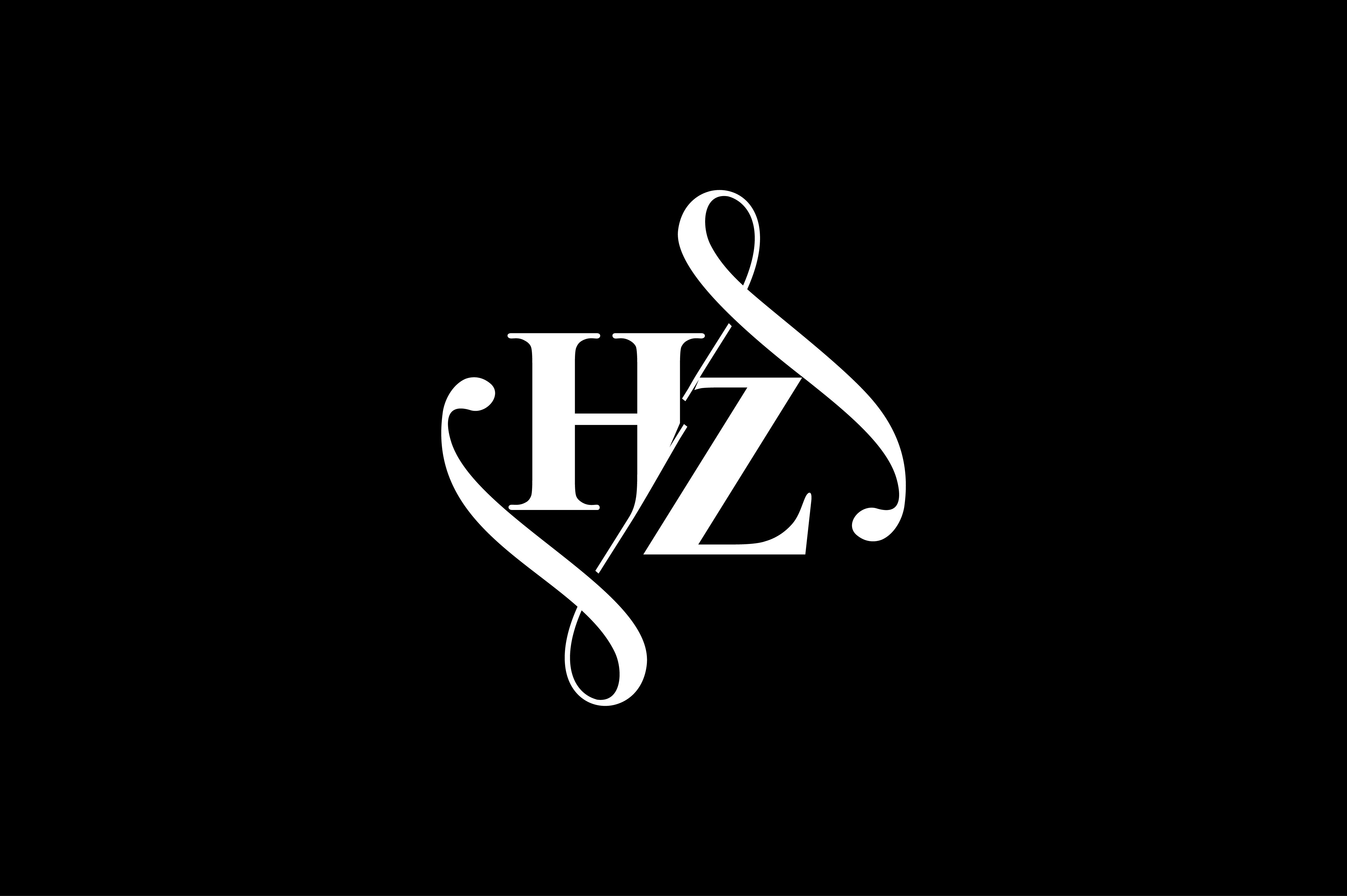 Letter HZ logo design. HZ logo with square shape in black colors vector  free vector template. 11325491 Vector Art at Vecteezy