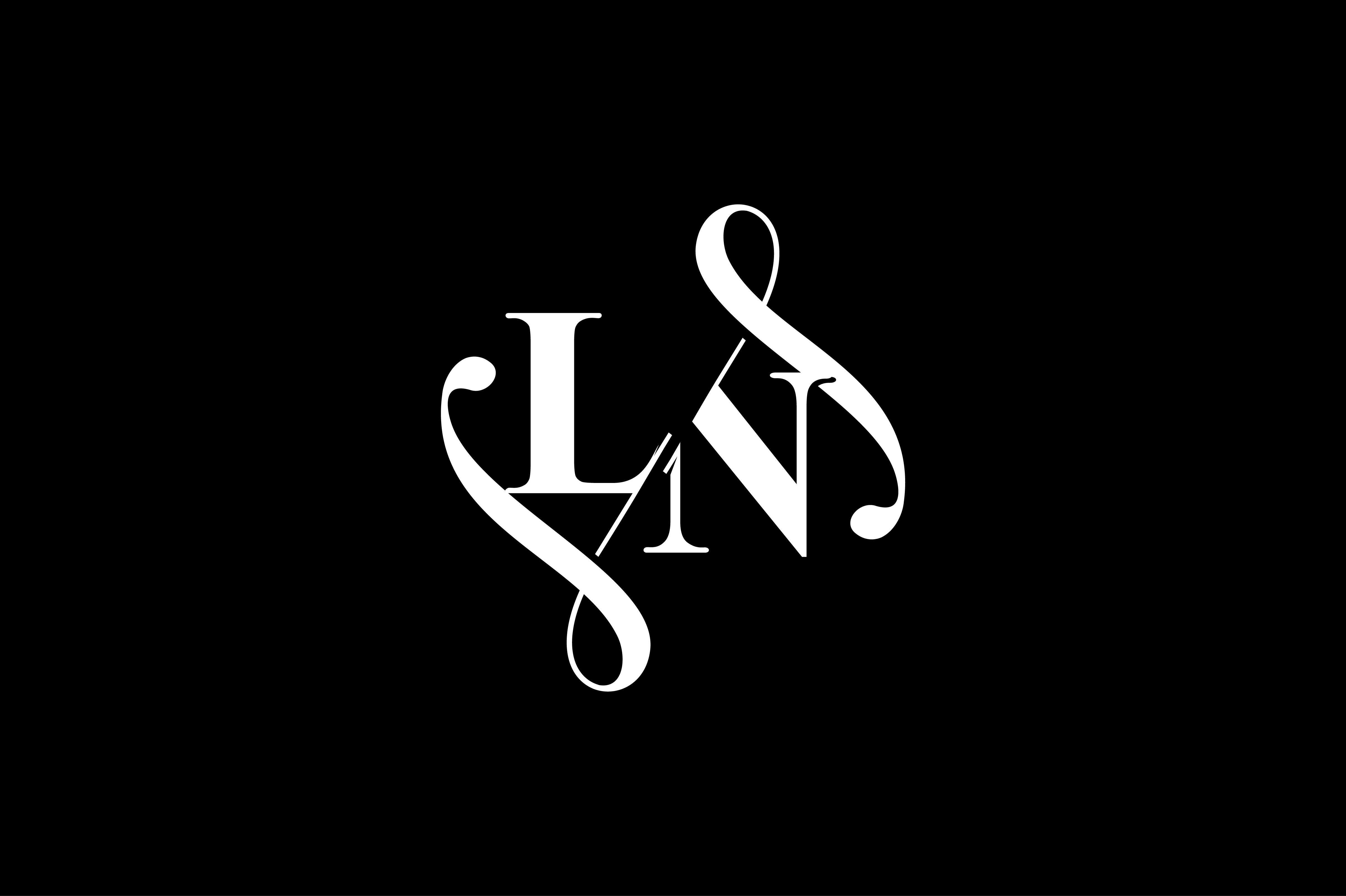LN Monogram logo Design V6 By Vectorseller | TheHungryJPEG