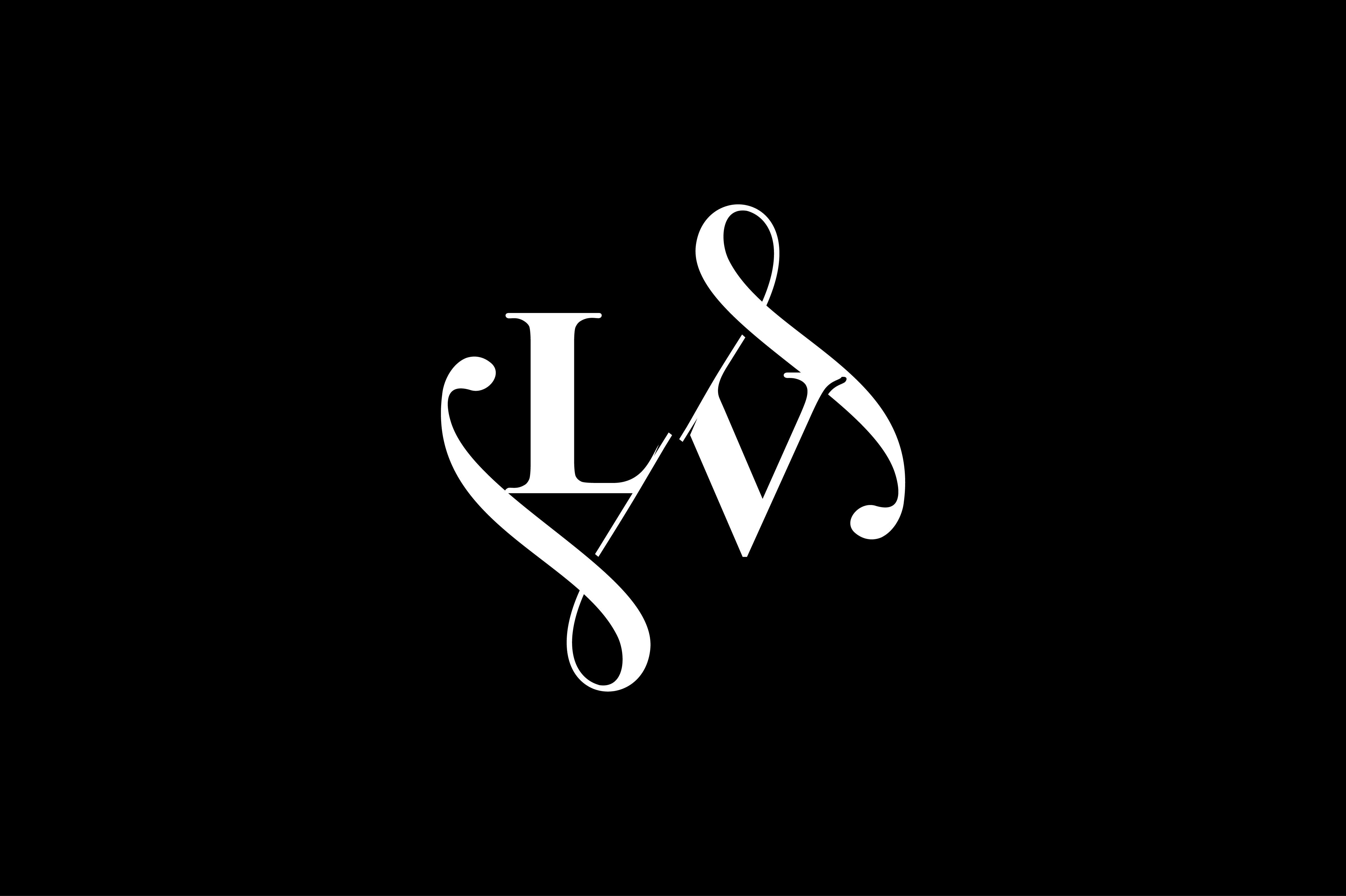 LV Monogram logo Design V6 By Vectorseller