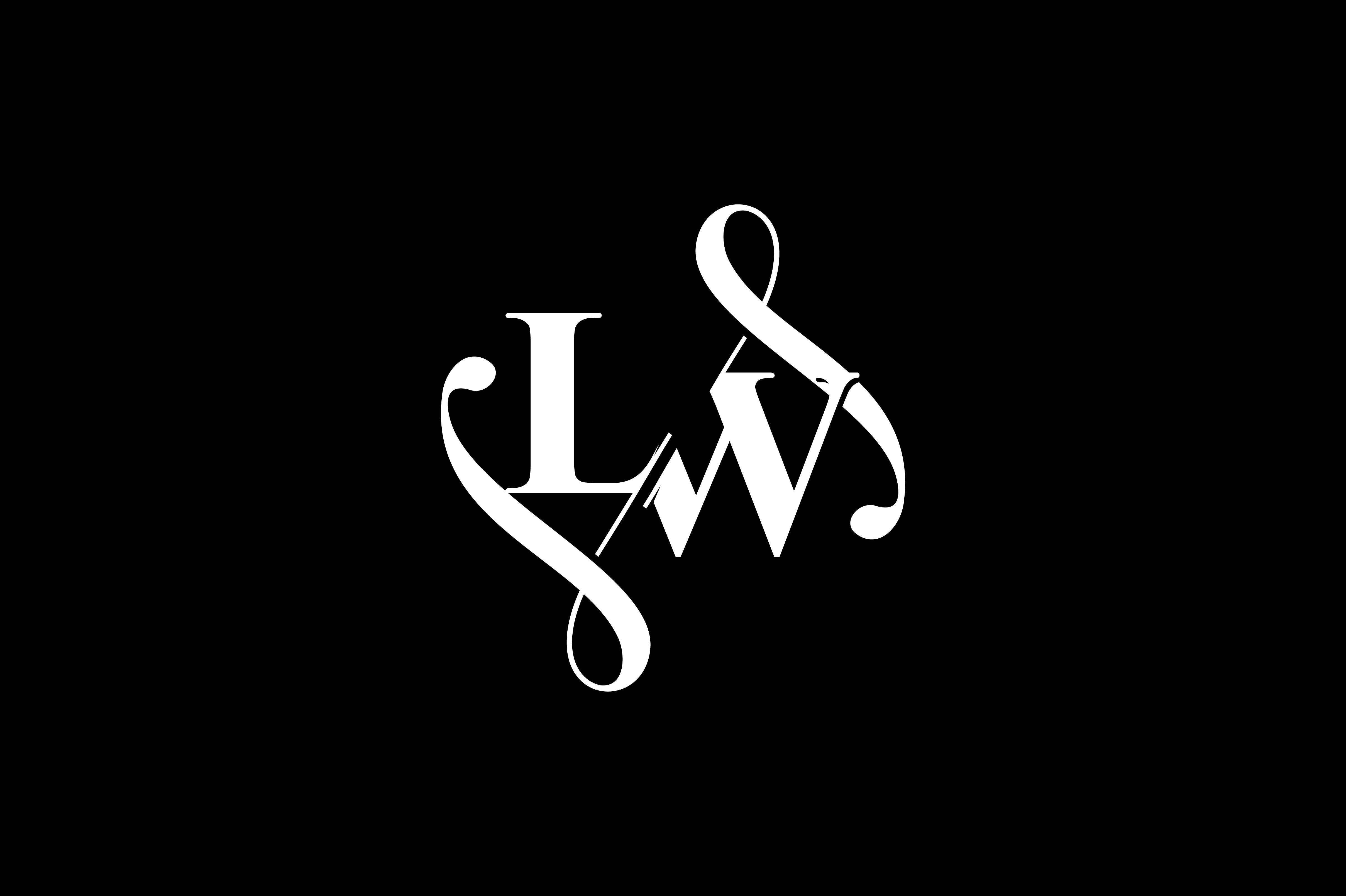 LW Monogram logo Design V6 By Vectorseller | TheHungryJPEG