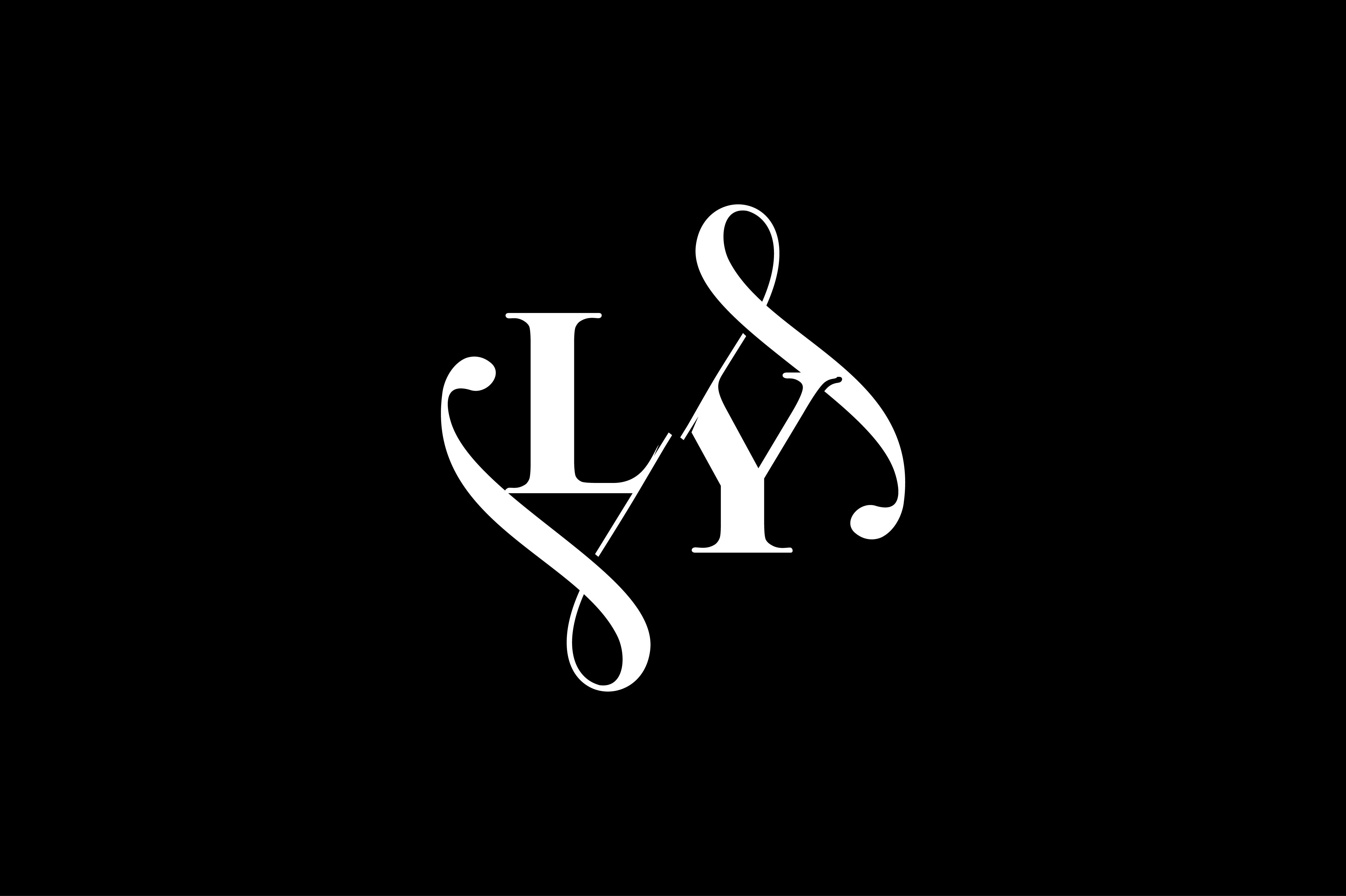 Monogram LY Logo Design By Vectorseller