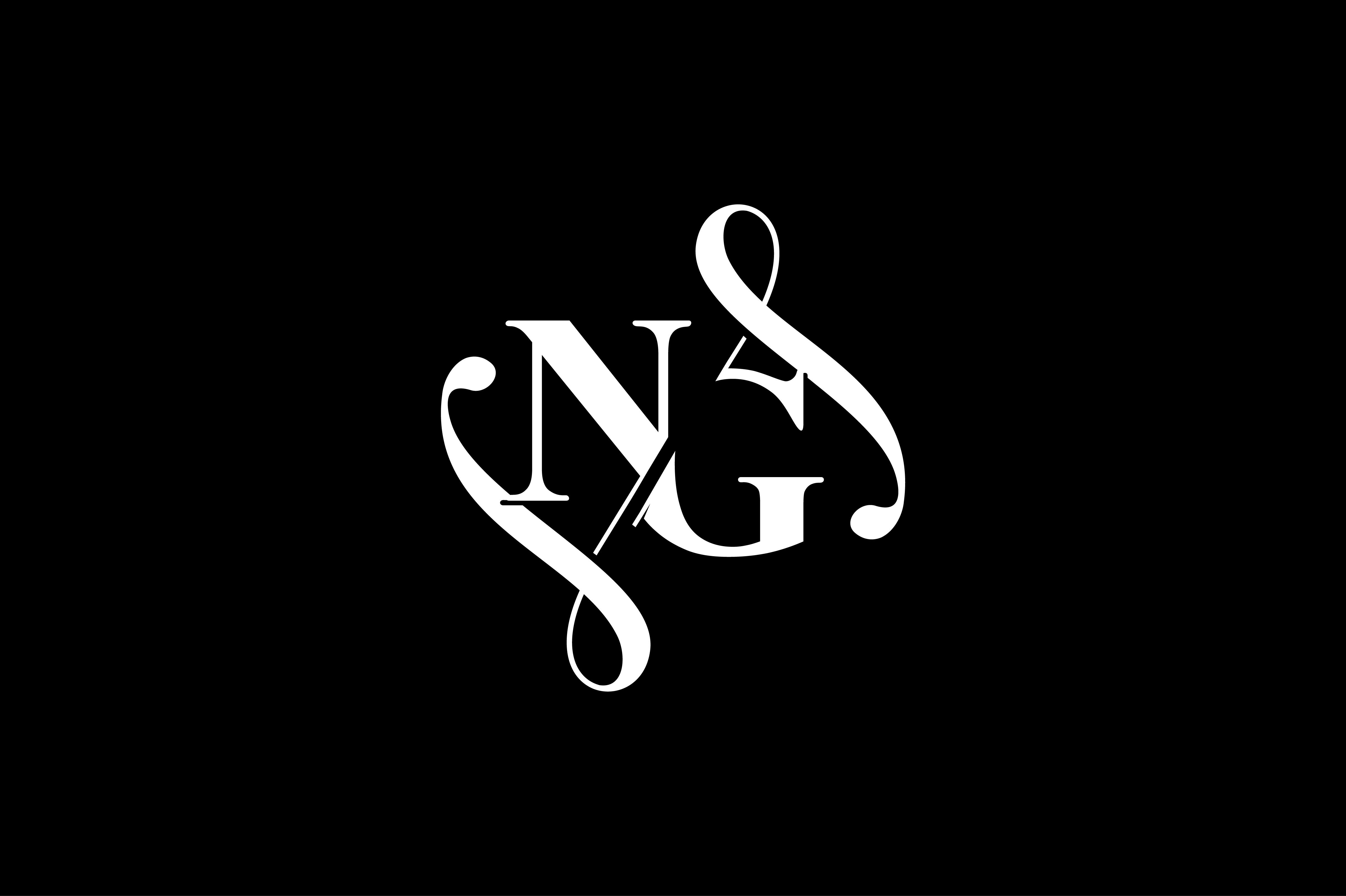 NG Monogram logo Design V6 By Vectorseller | TheHungryJPEG