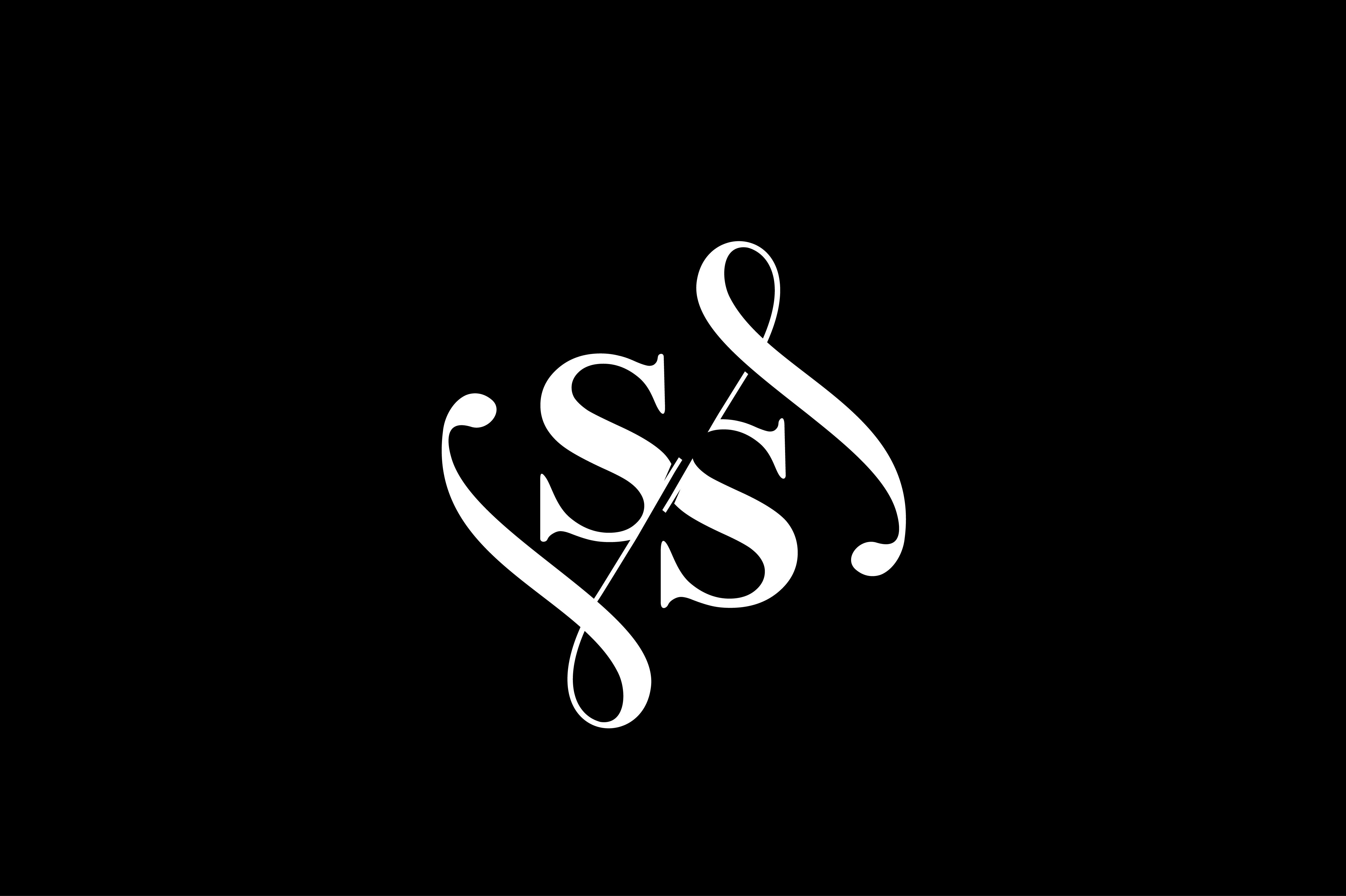 Ss Monogram Logo Design V6 By Vectorseller Thehungryjpeg