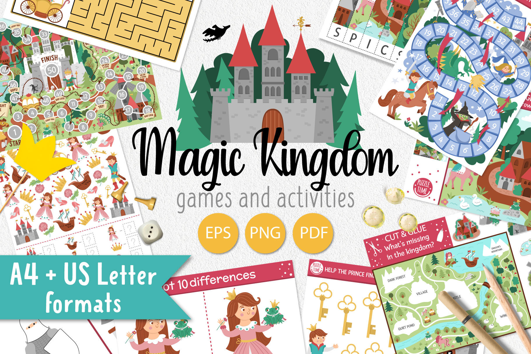 Magic Kingdom Games By Lexi Claus | TheHungryJPEG