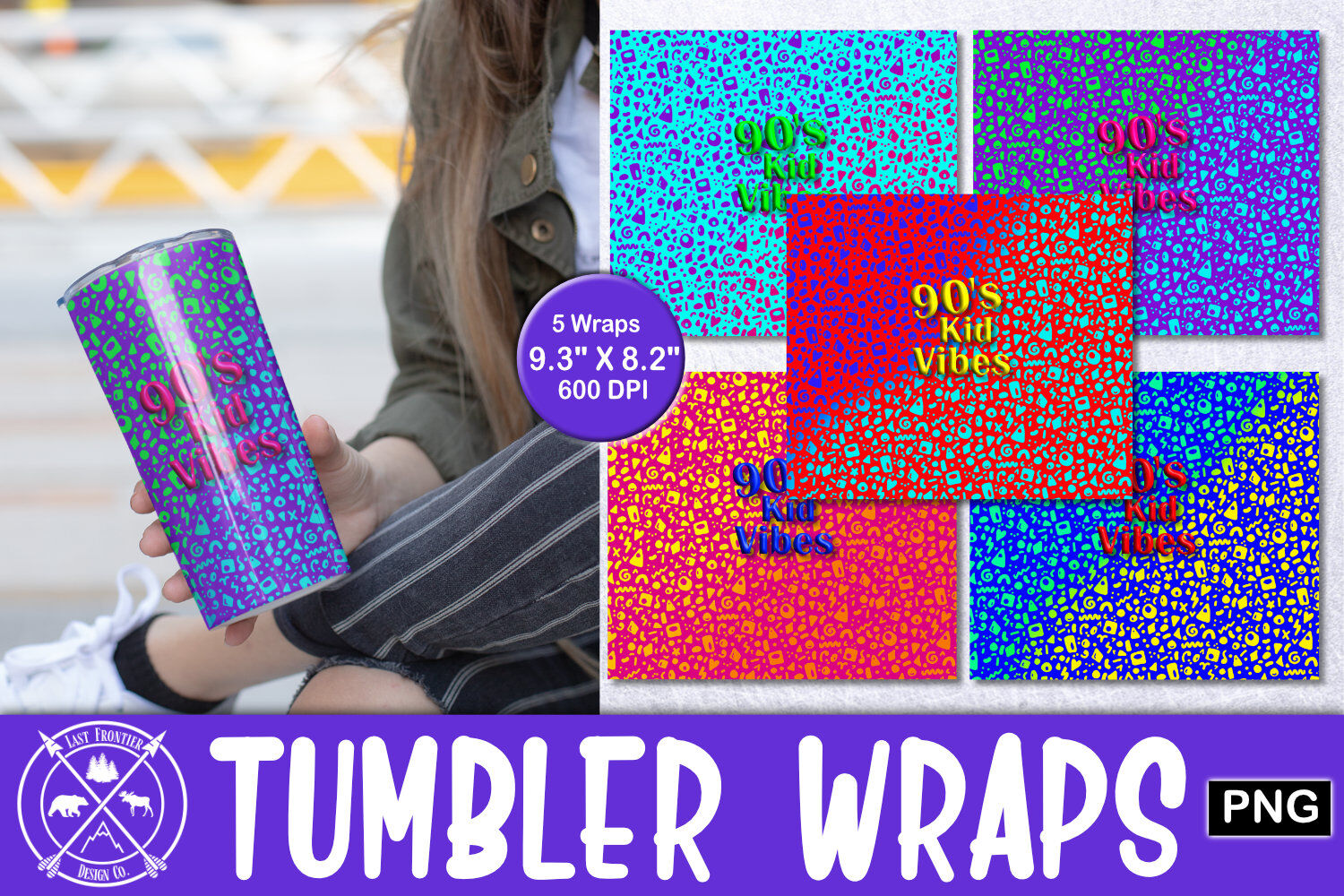 Kids Tumbler Wrap 90s png 90s Tie Dye 20 oz Skinny Tumbler Sublimation Digital Download